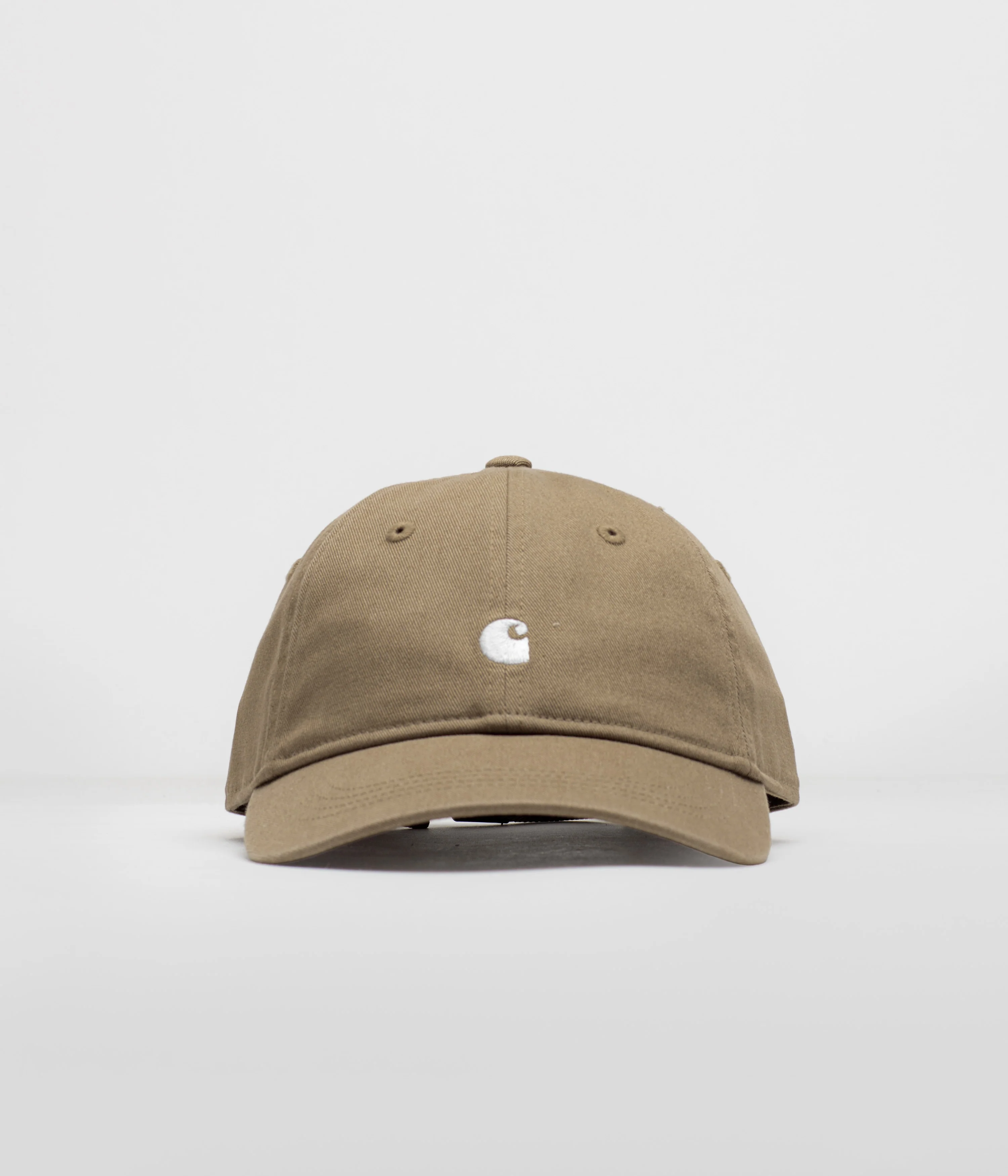Carhartt Madison Logo Cap - Leather / White - Image 2