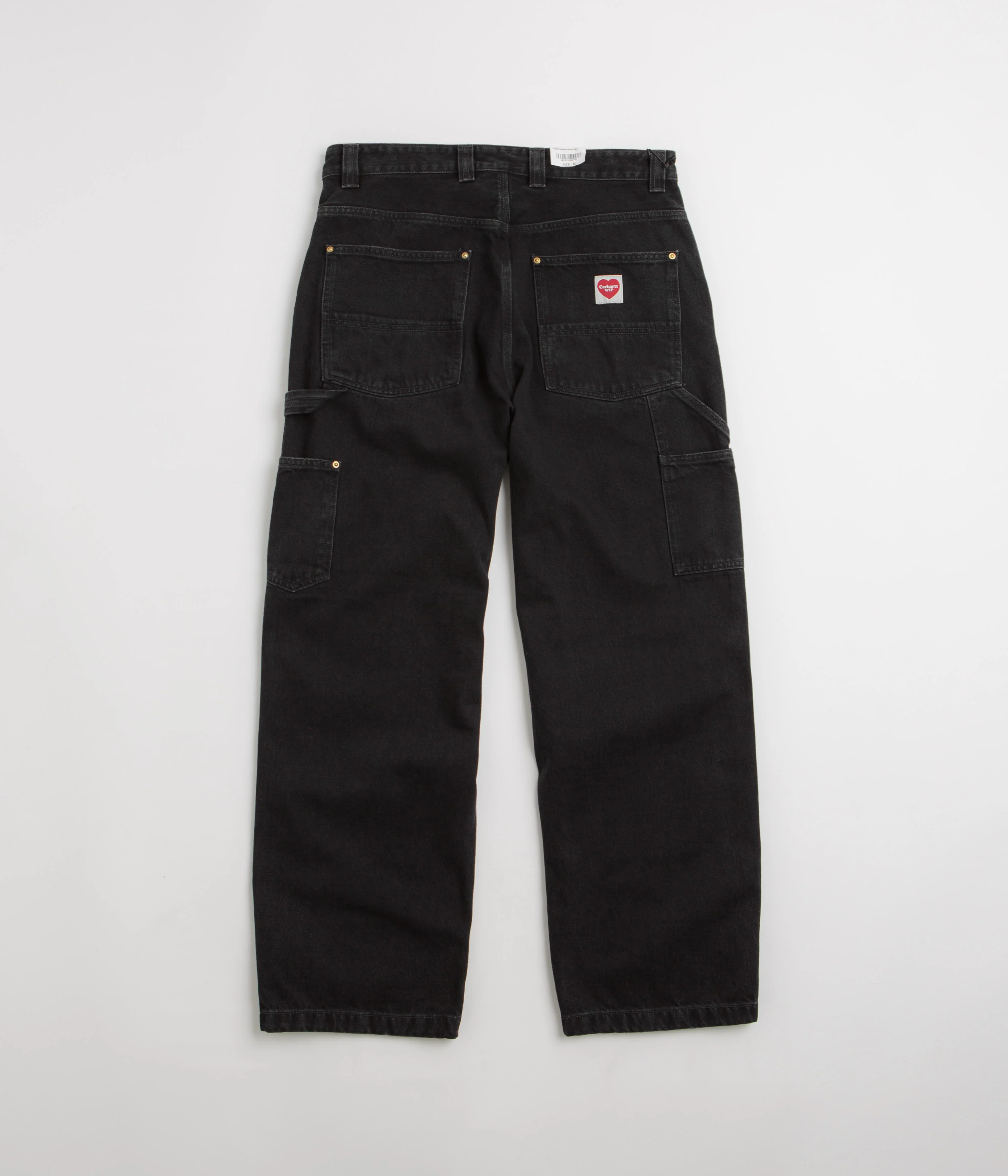 Carhartt Nash Double Knee Pants - Black Stone Washed - Image 3