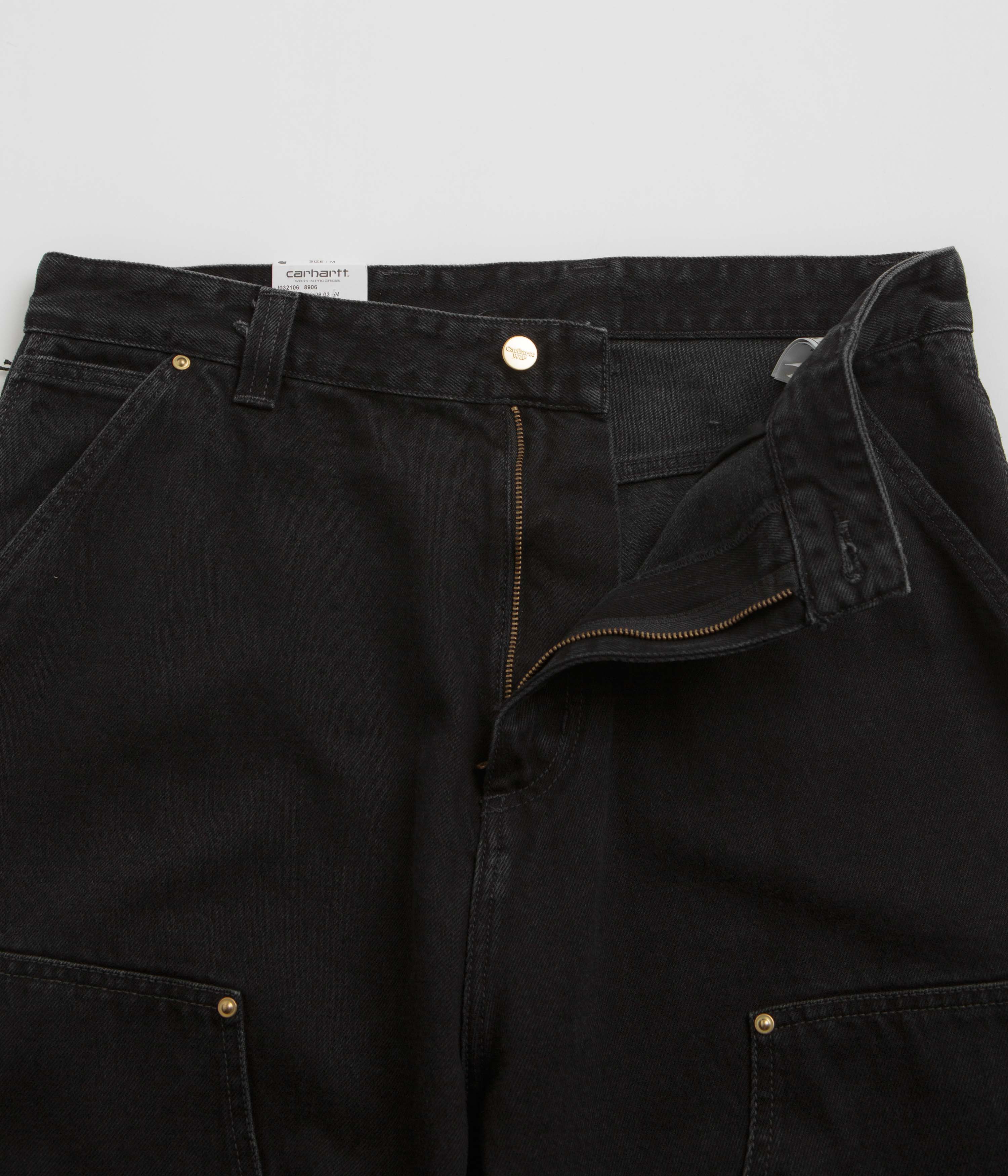 Carhartt Nash Double Knee Pants - Black Stone Washed - Image 6