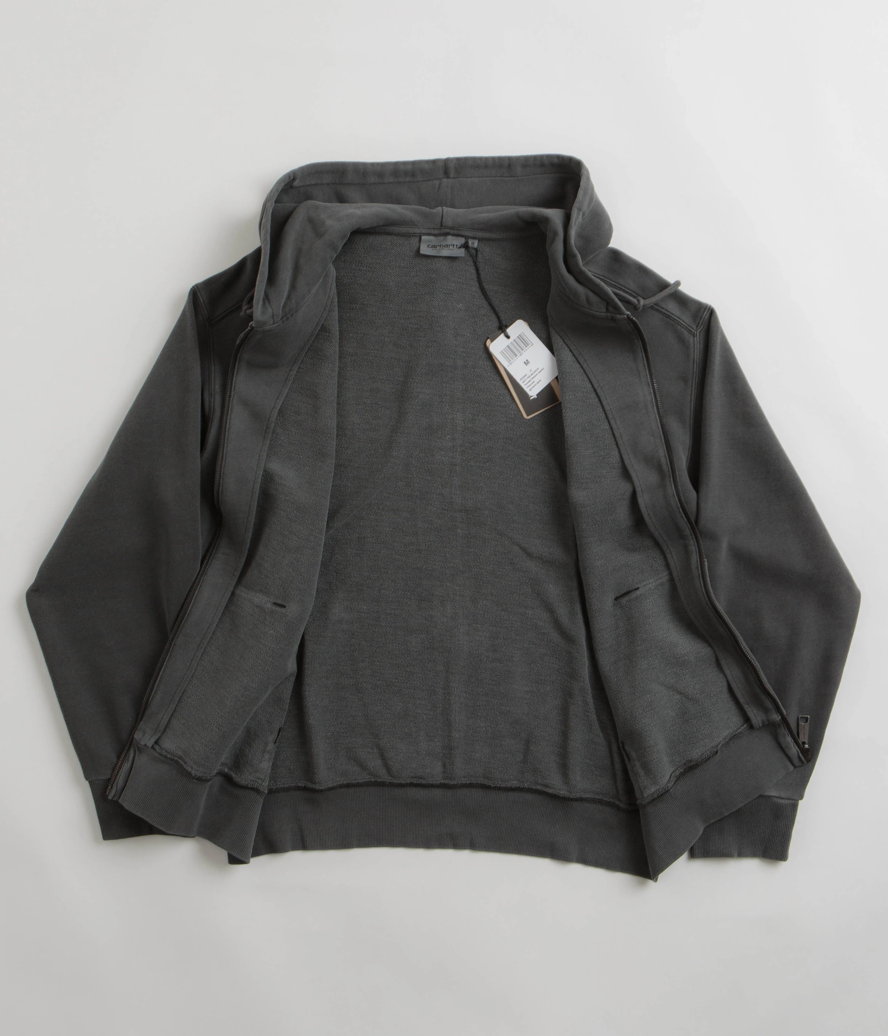 Carhartt Nelson Zip Hoodie - Charcoal - Image 2