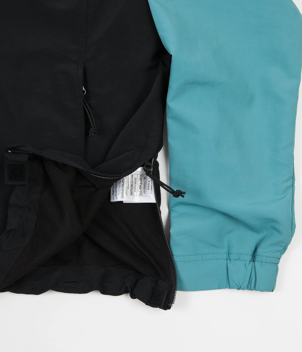 Carhartt Nimbus Two Tone Pullover Jacket - Soft Teal / Black - Image 2