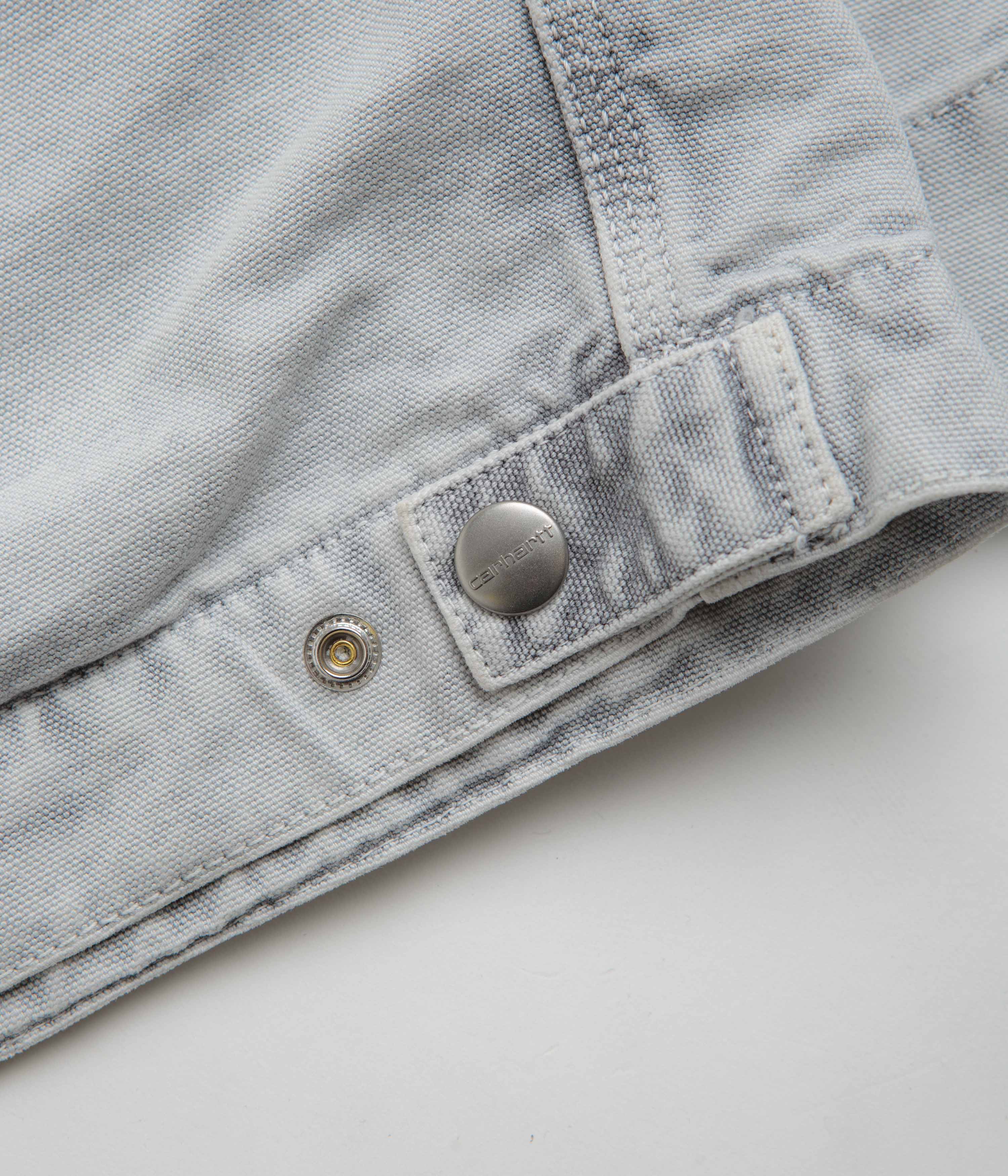 Carhartt OG Detroit Jacket - Black / Black Chalk Wash - Image 7