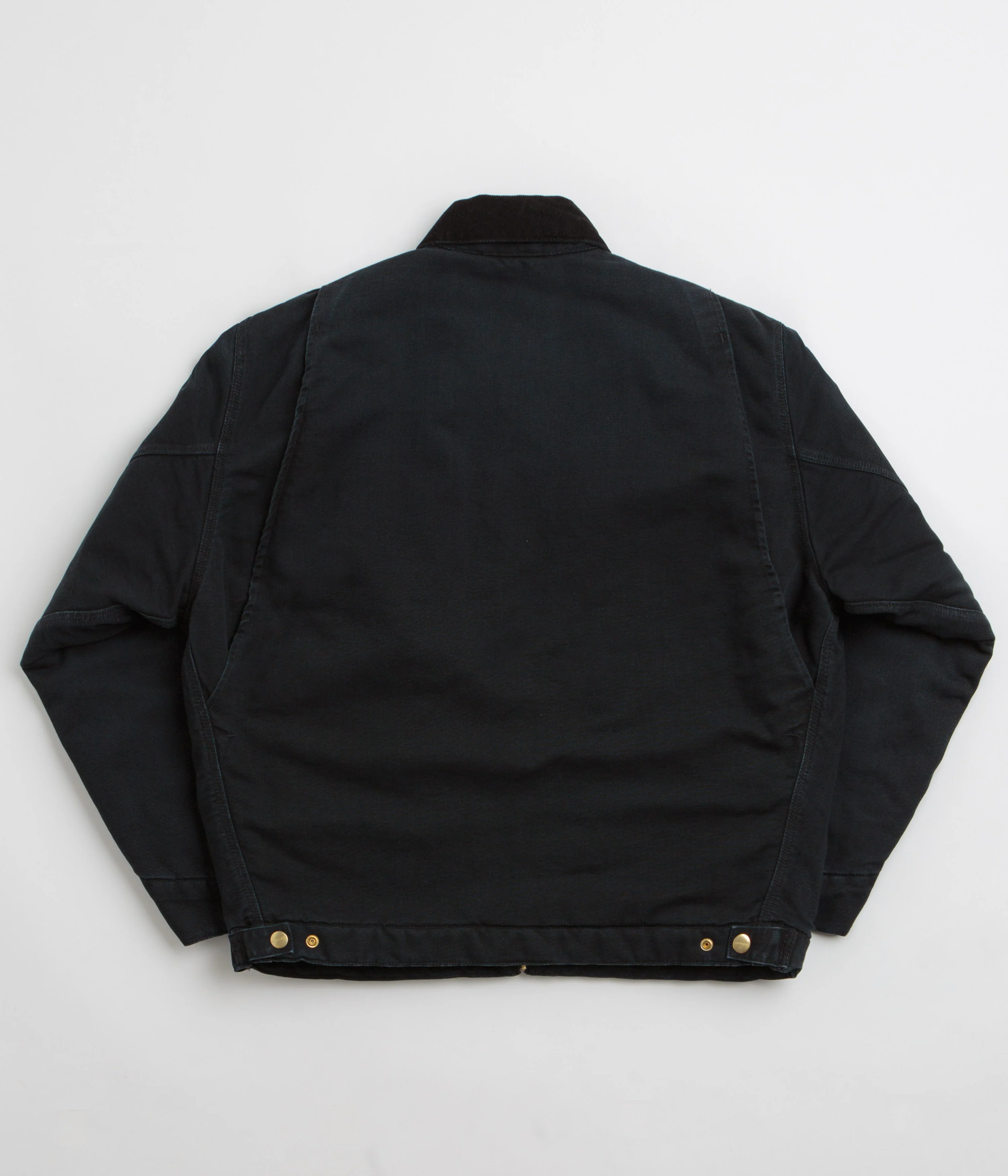 Carhartt OG Detroit Jacket - Black / Black Stone Canvas - Image 3