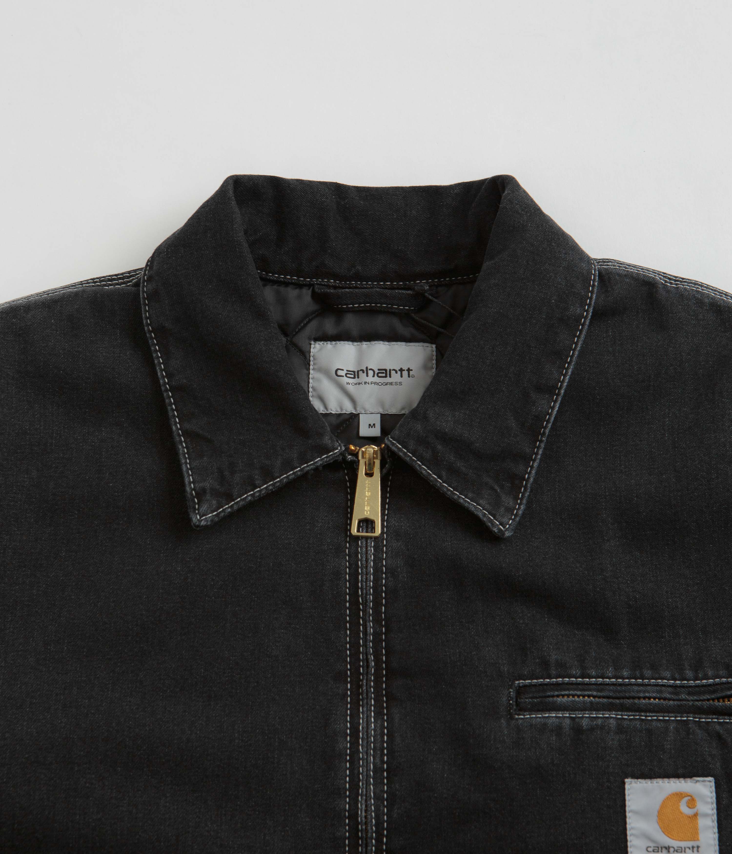 Carhartt OG Detroit Jacket - Black Stone Wash - Image 4