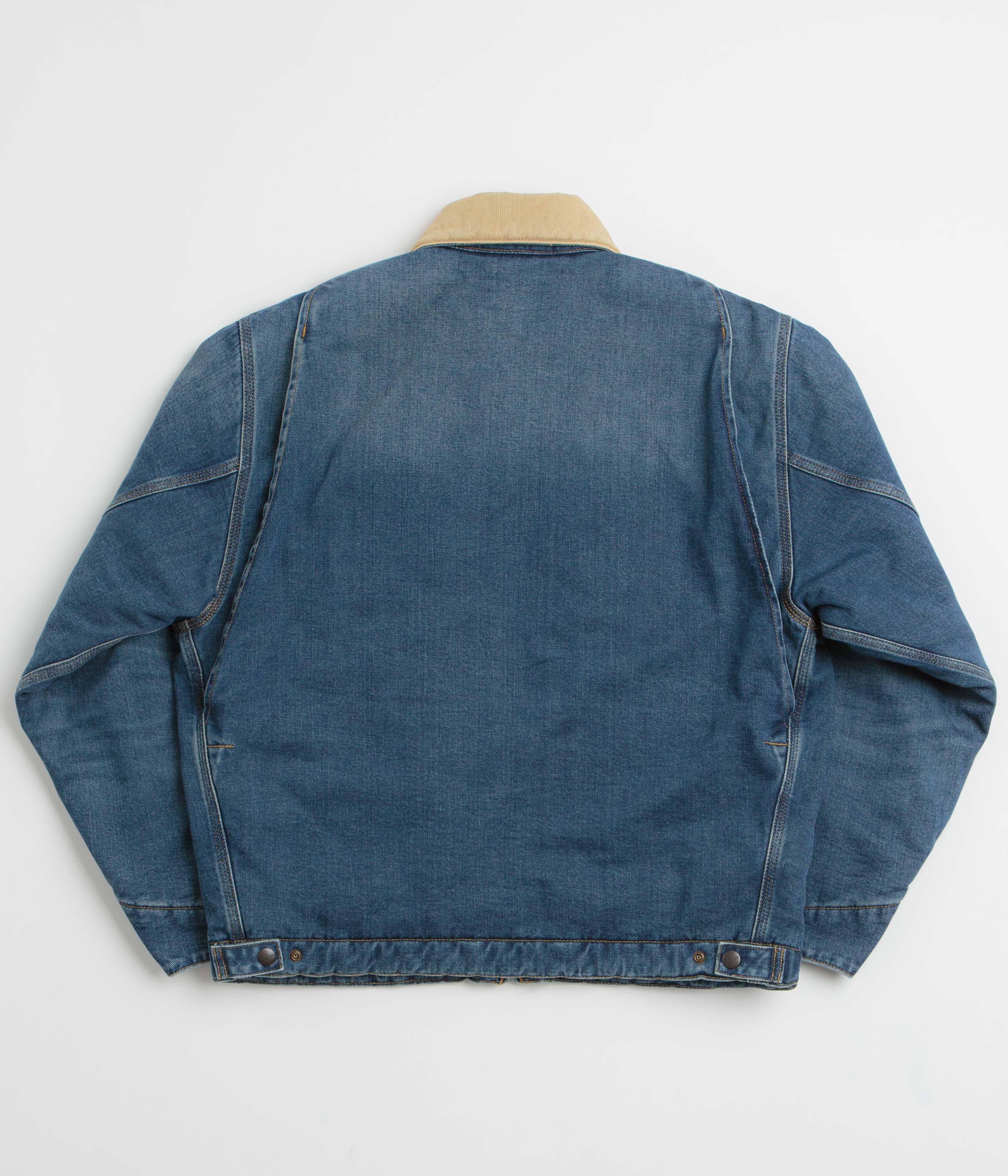 Carhartt OG Detroit Jacket - Blue / Dusty Hamilton Brown Dark Wash - Image 3