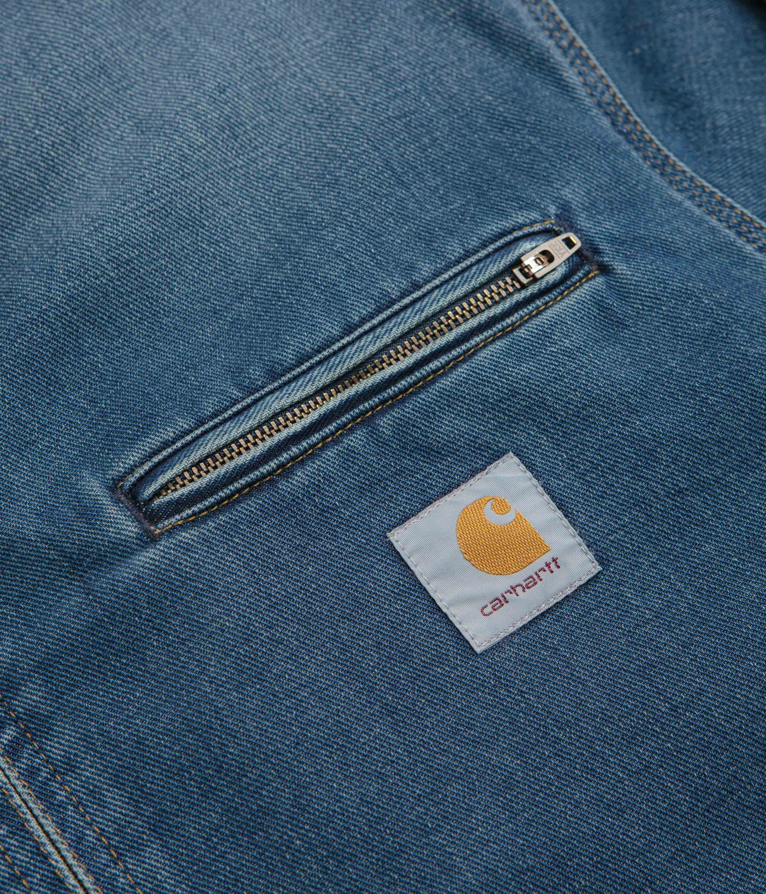 Carhartt OG Detroit Jacket - Blue / Dusty Hamilton Brown Dark Wash - Image 5