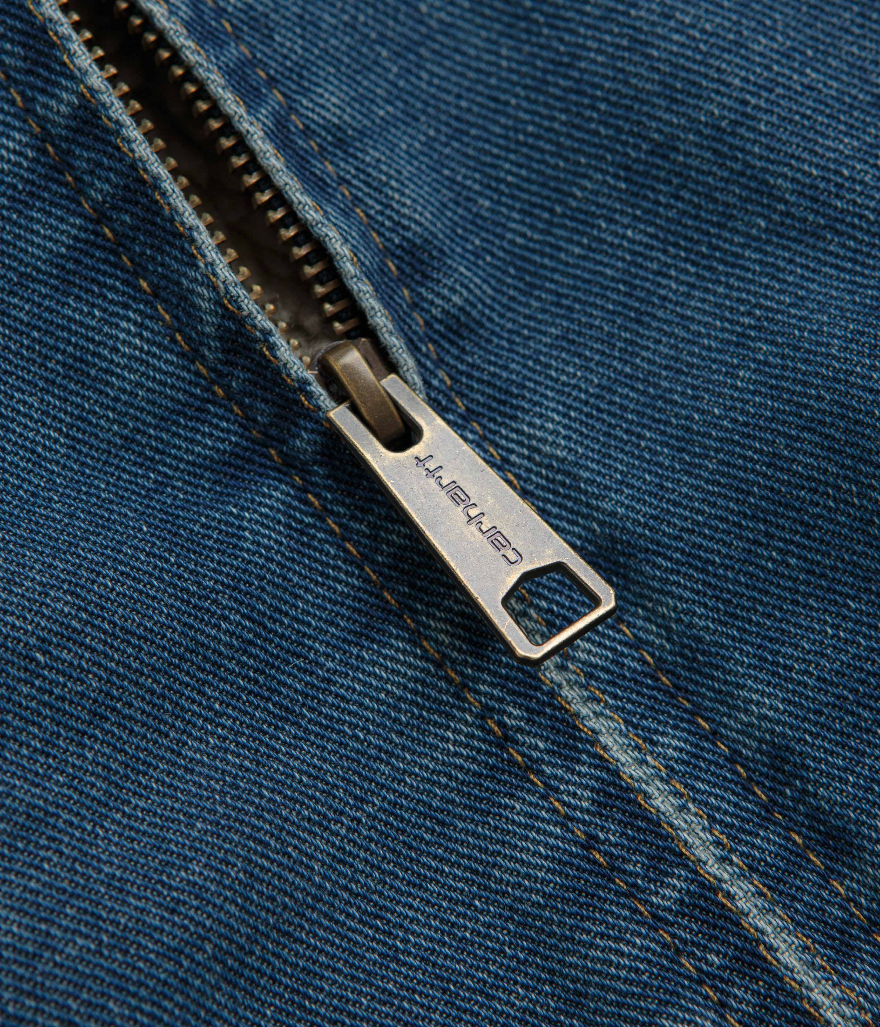 Carhartt OG Detroit Jacket - Blue / Dusty Hamilton Brown Dark Wash - Image 6