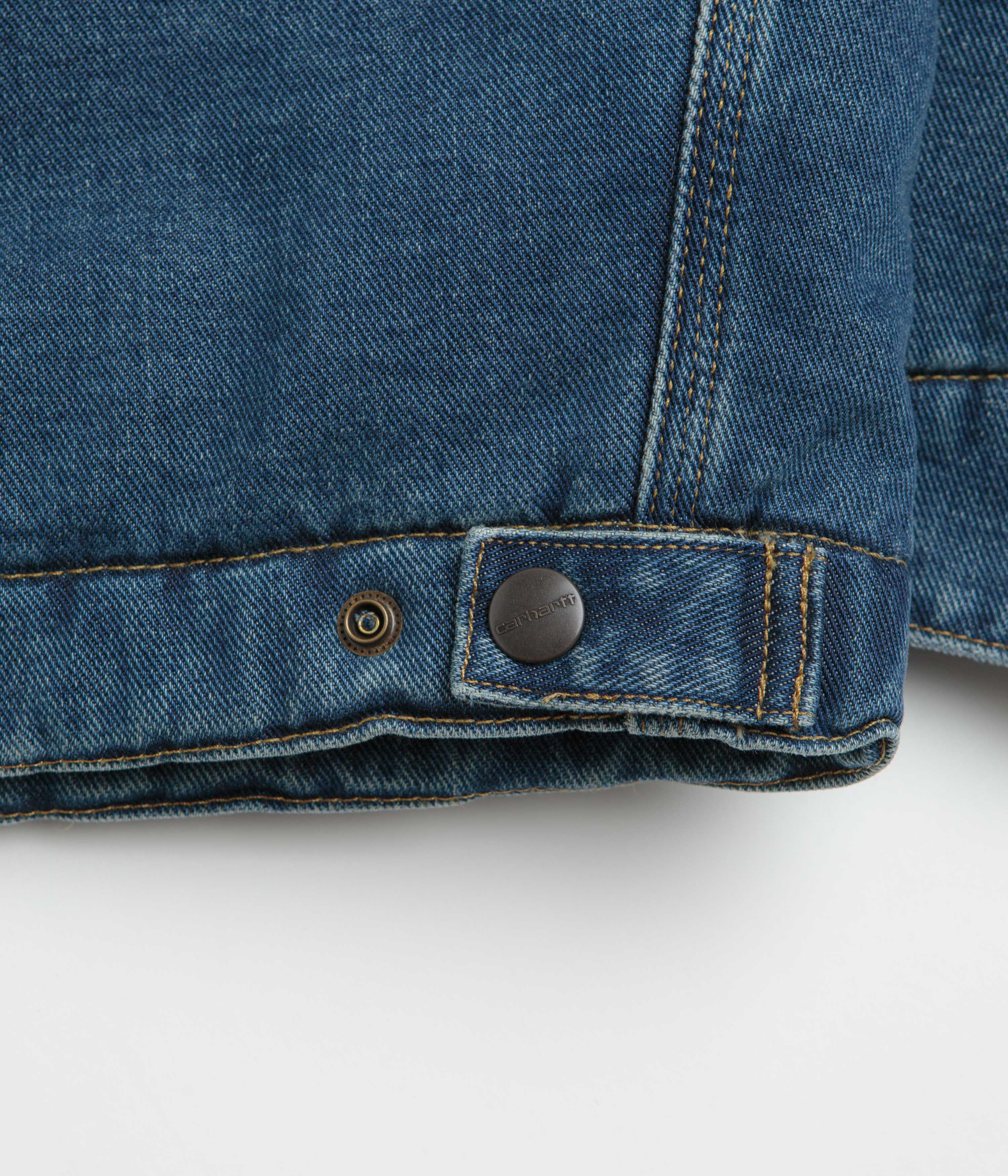 Carhartt OG Detroit Jacket - Blue / Dusty Hamilton Brown Dark Wash - Image 7