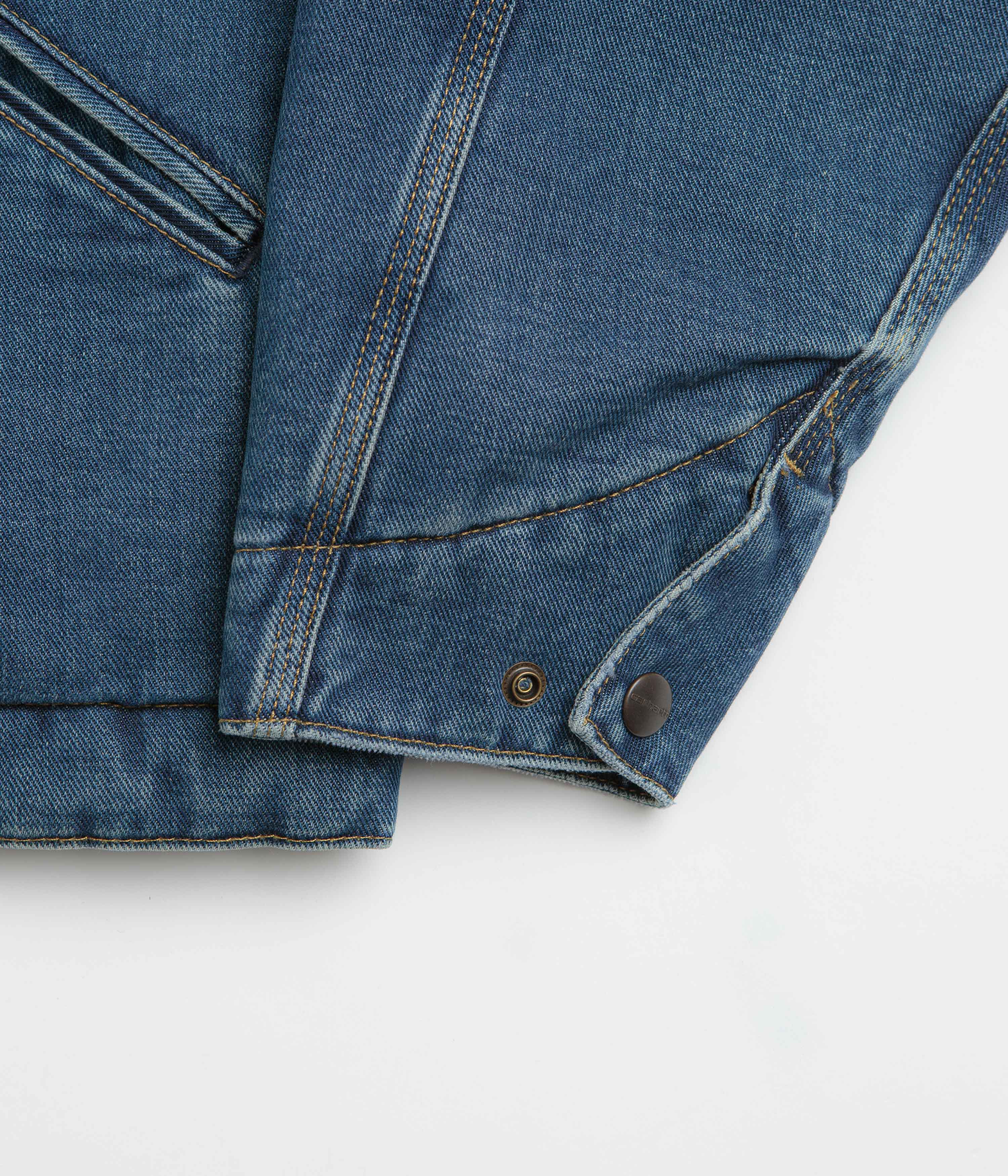 Carhartt OG Detroit Jacket - Blue / Dusty Hamilton Brown Dark Wash - Image 8