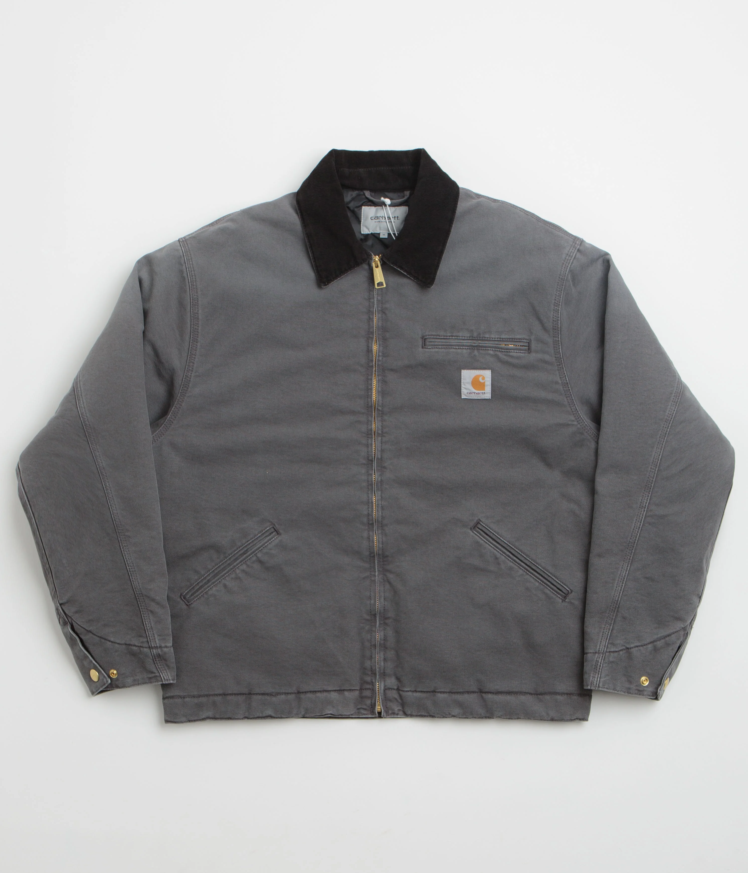 Carhartt OG Detroit Jacket - Graphite / Black Stone Canvas