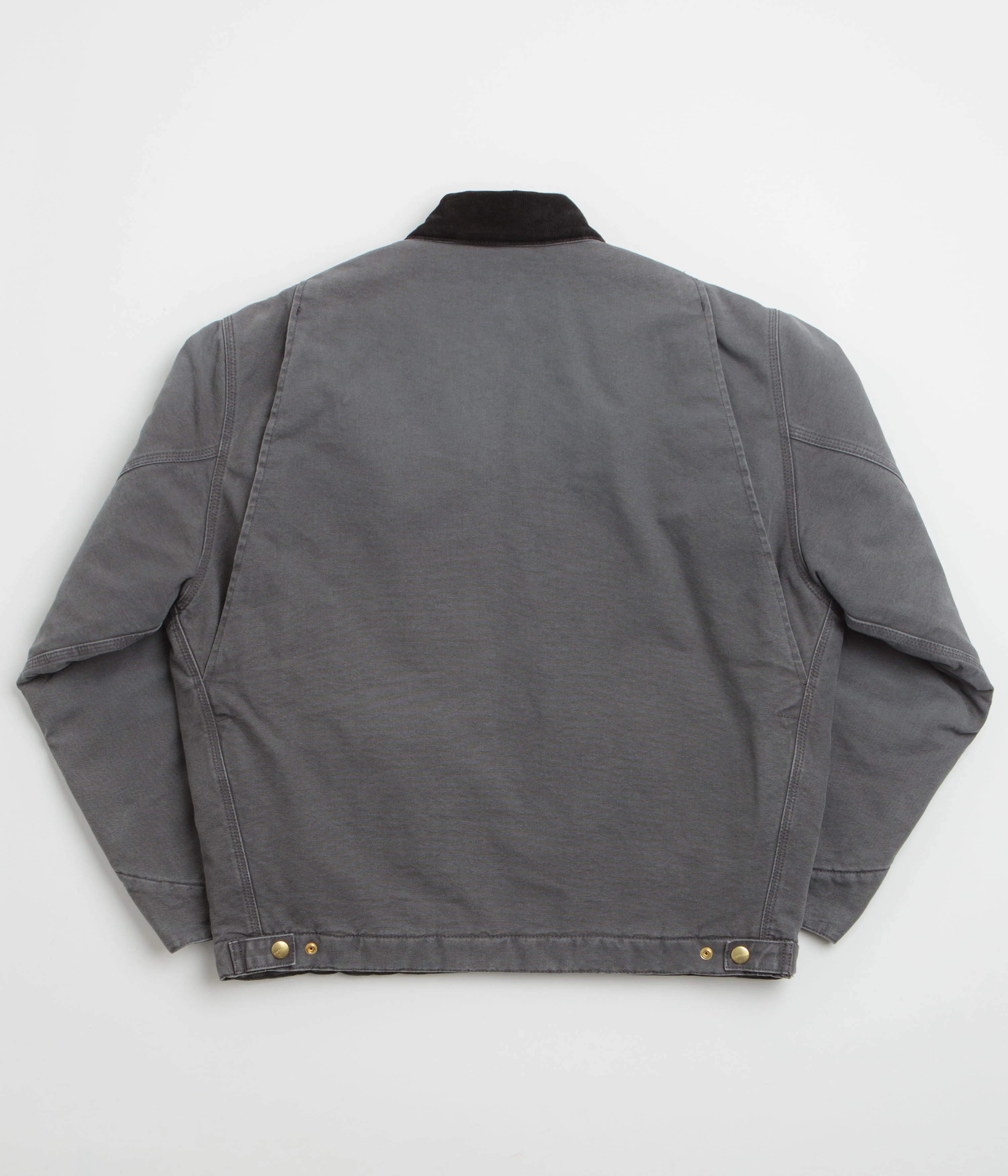 Carhartt OG Detroit Jacket - Graphite / Black Stone Canvas - Image 3
