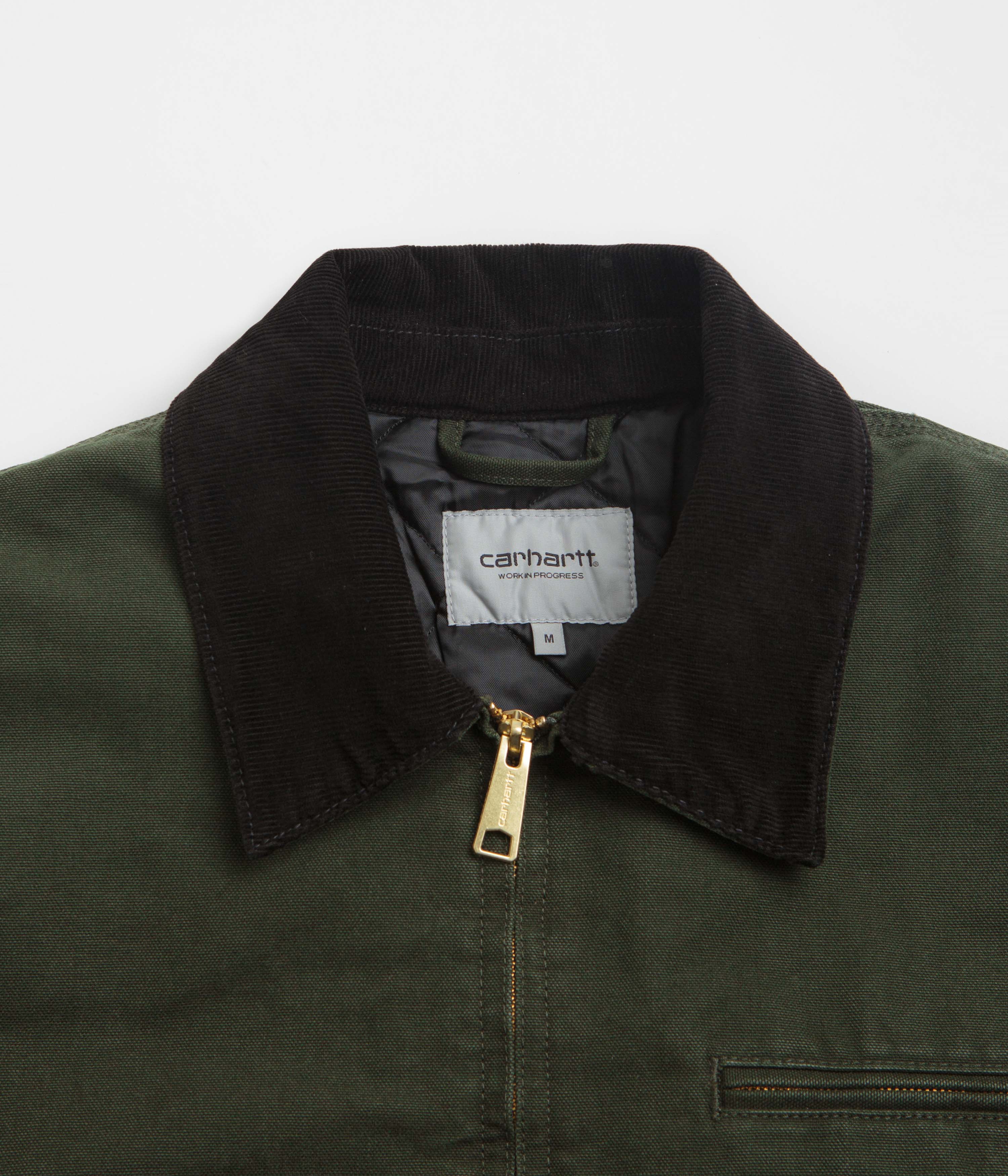 Carhartt OG Detroit Jacket - Olive / Black Stone Canvas - Image 4