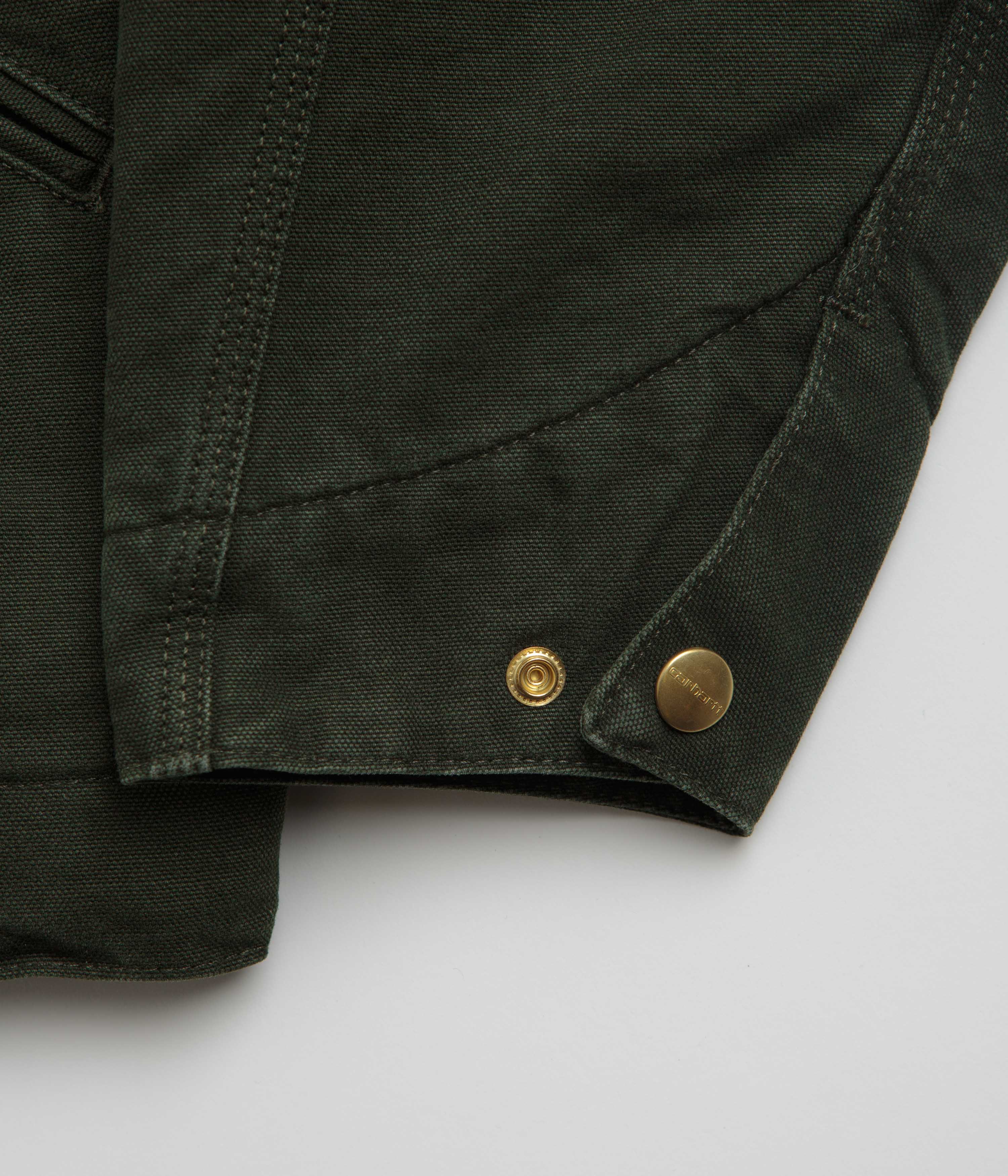 Carhartt OG Detroit Jacket - Olive / Black Stone Canvas - Image 5