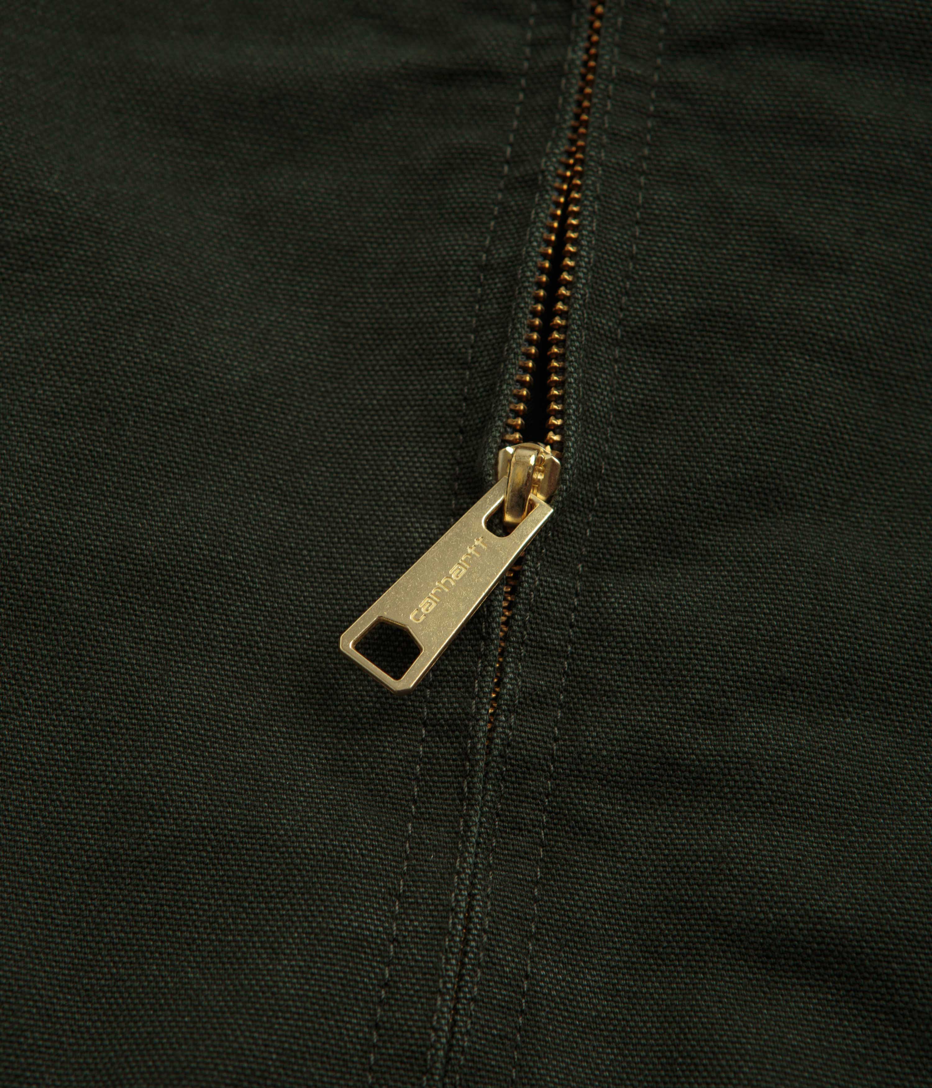 Carhartt OG Detroit Jacket - Olive / Black Stone Canvas - Image 7