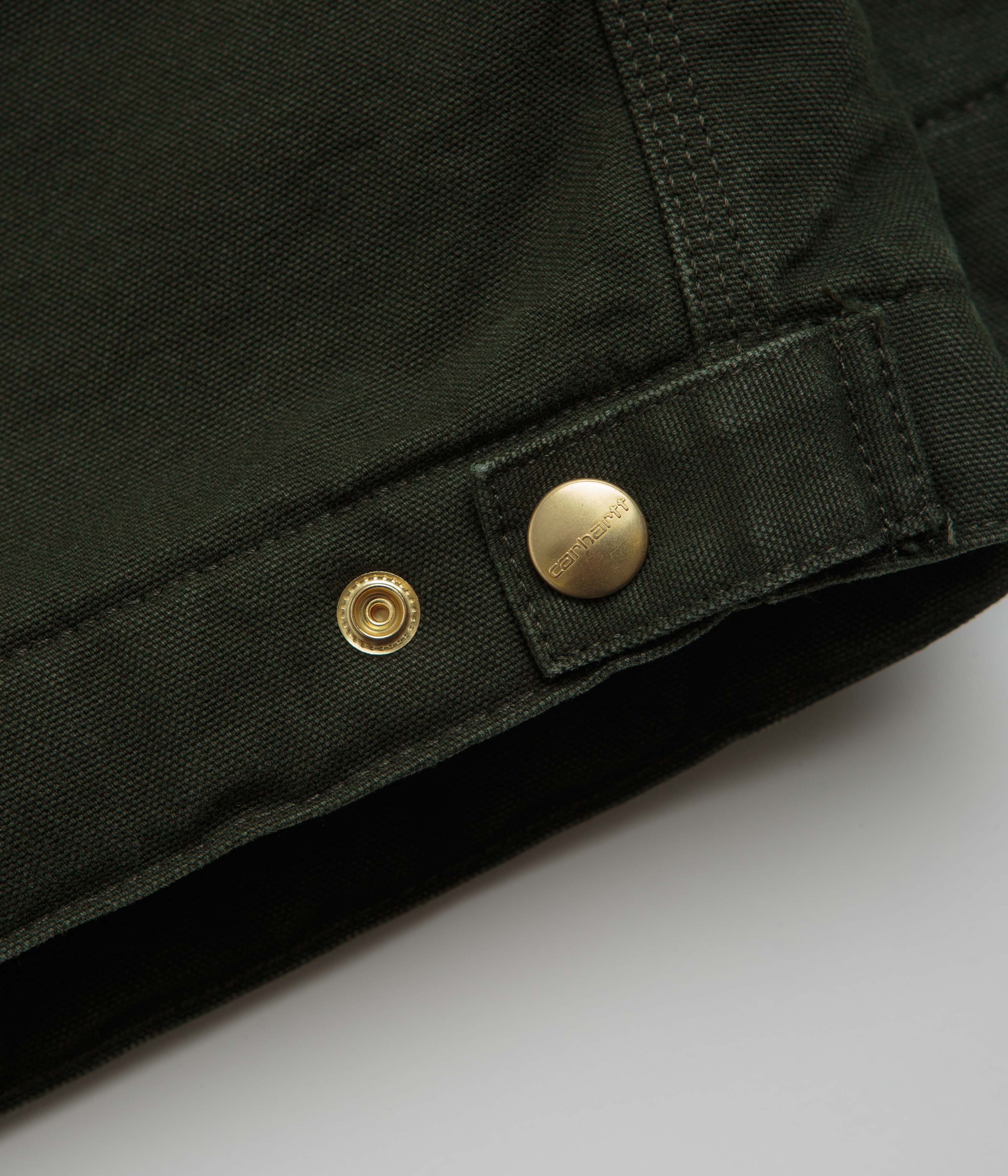 Carhartt OG Detroit Jacket - Olive / Black Stone Canvas - Image 8