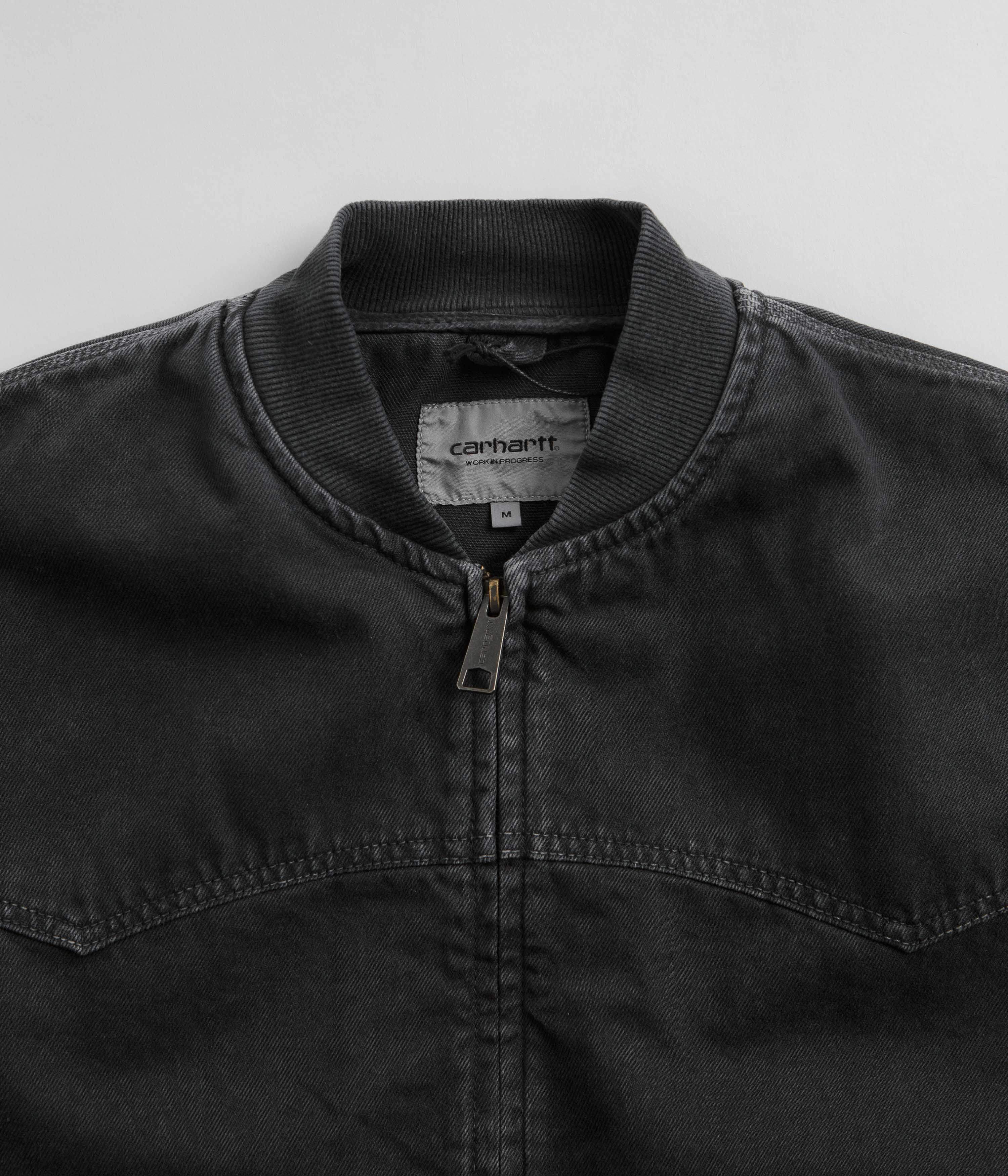 Carhartt OG Santa Fe Bomber Jacket - Stone Dyed Black - Image 6