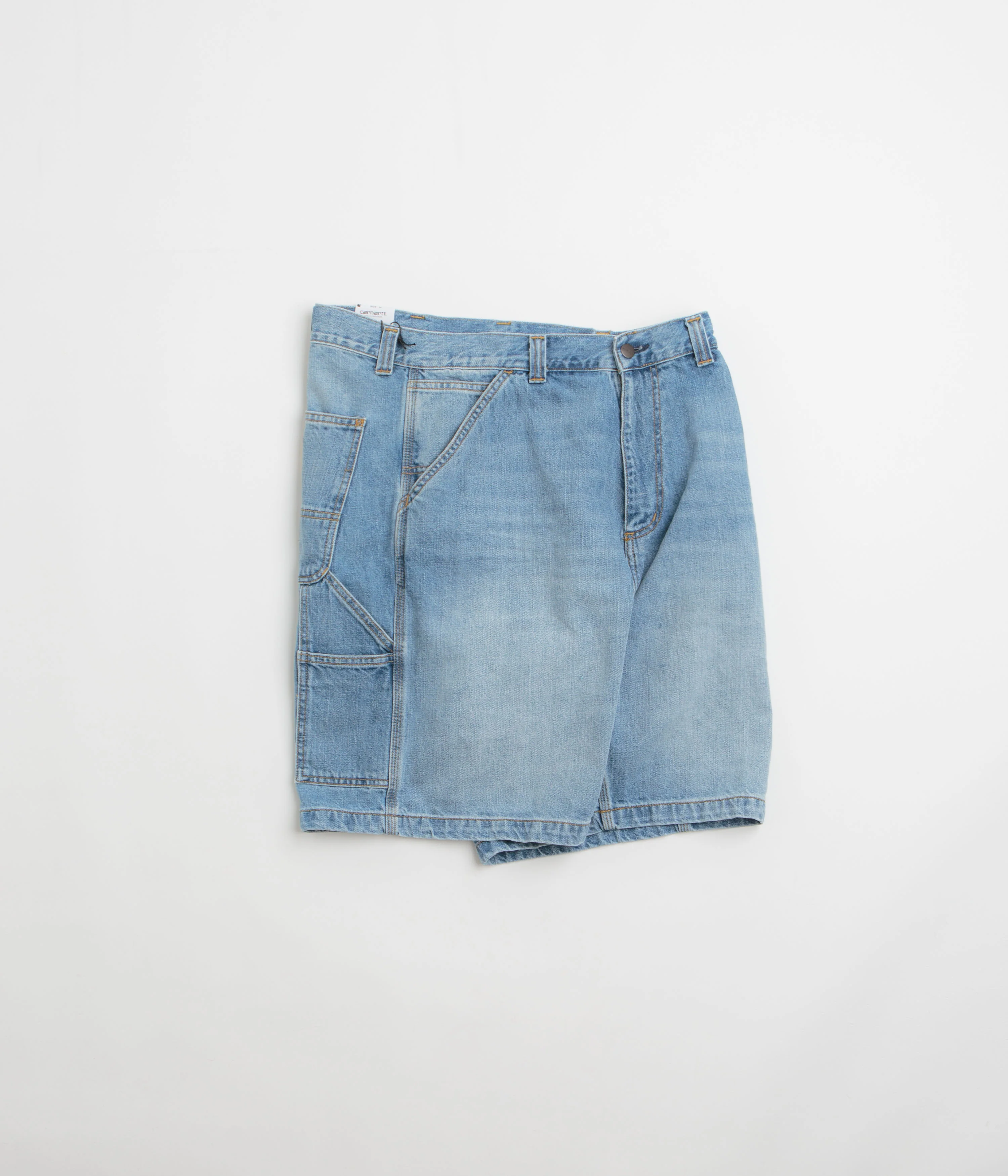 Carhartt OG Single Knee Shorts - Blue Burst Washed - Image 2