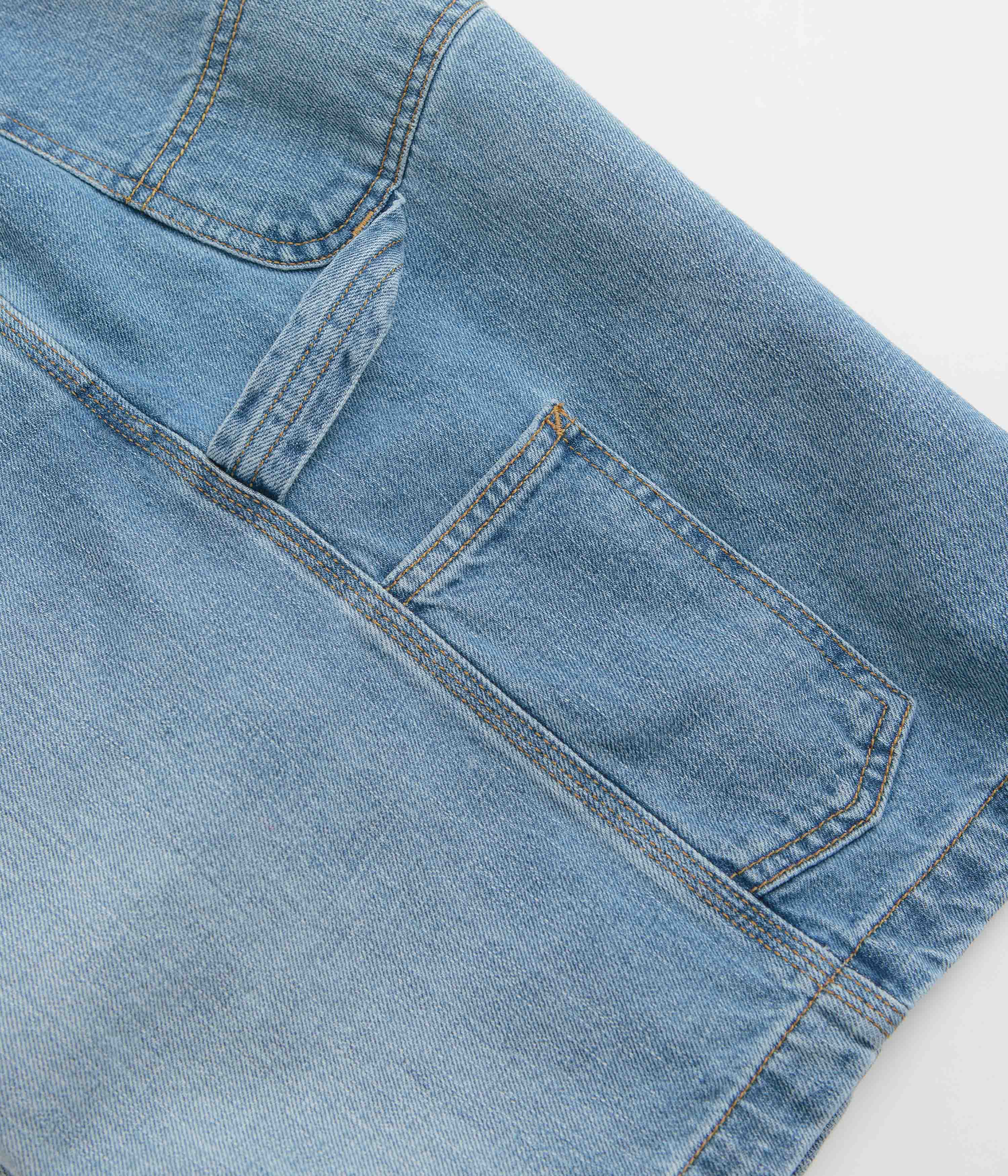 Carhartt OG Single Knee Shorts - Blue Burst Washed - Image 8