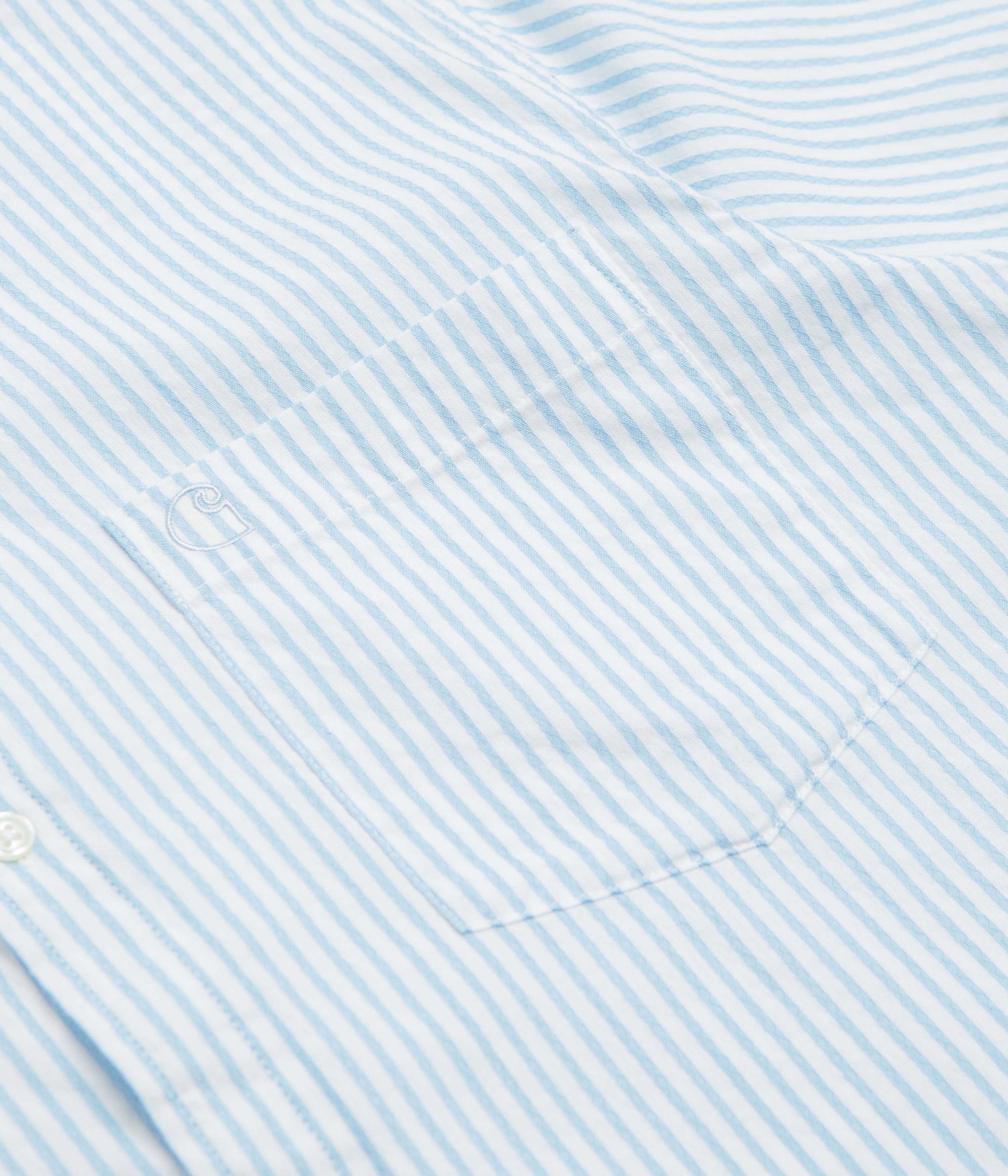 Carhartt Phelps Short Sleeve Shirt - Phelps Stripe / Bluebird - Image 3