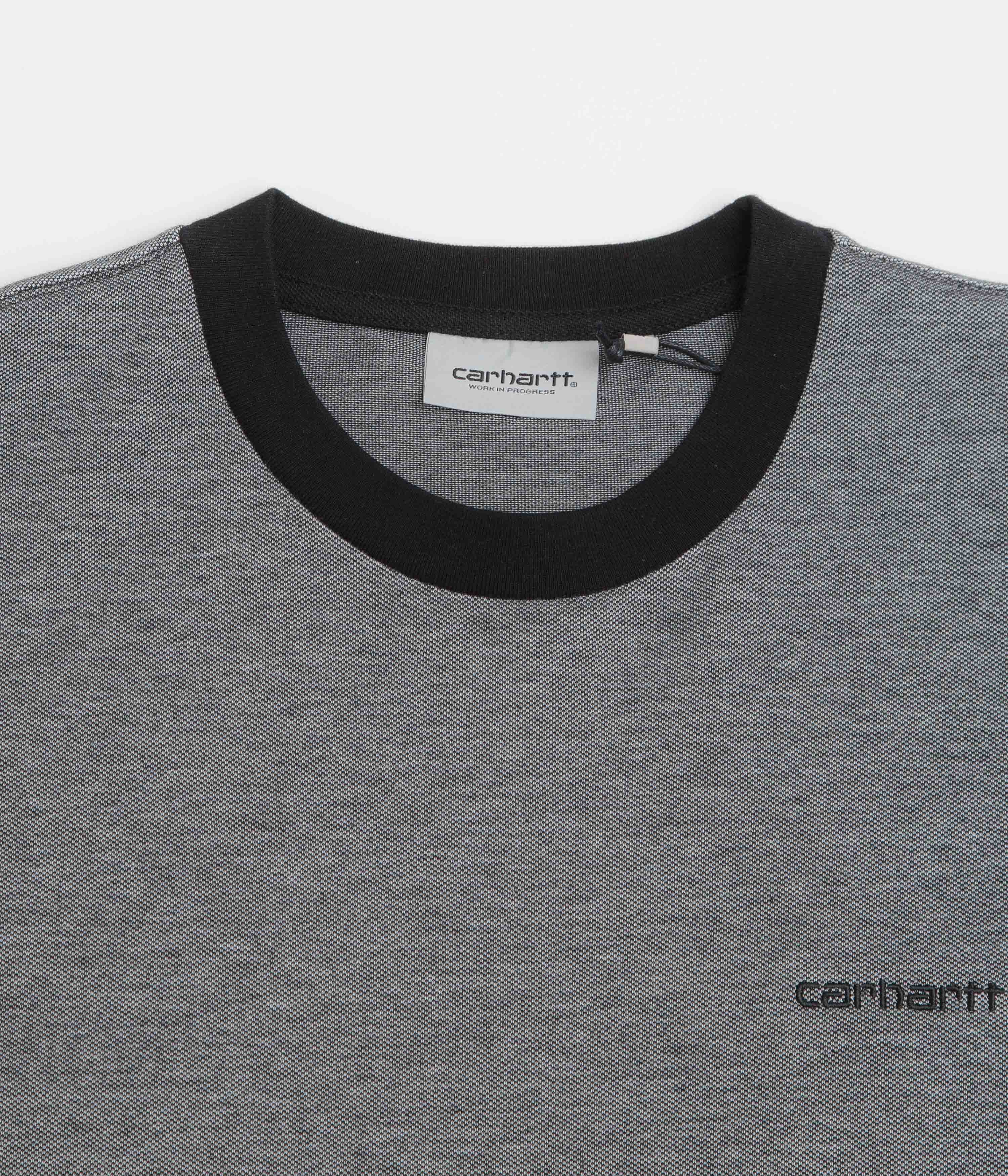 Carhartt Pique T-Shirt - Black / White / Black - Image 2