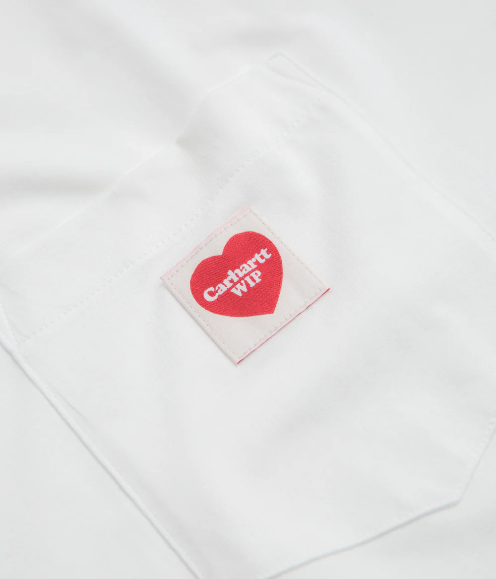 Carhartt Pocket Heart T-Shirt - White / Red - Image 2