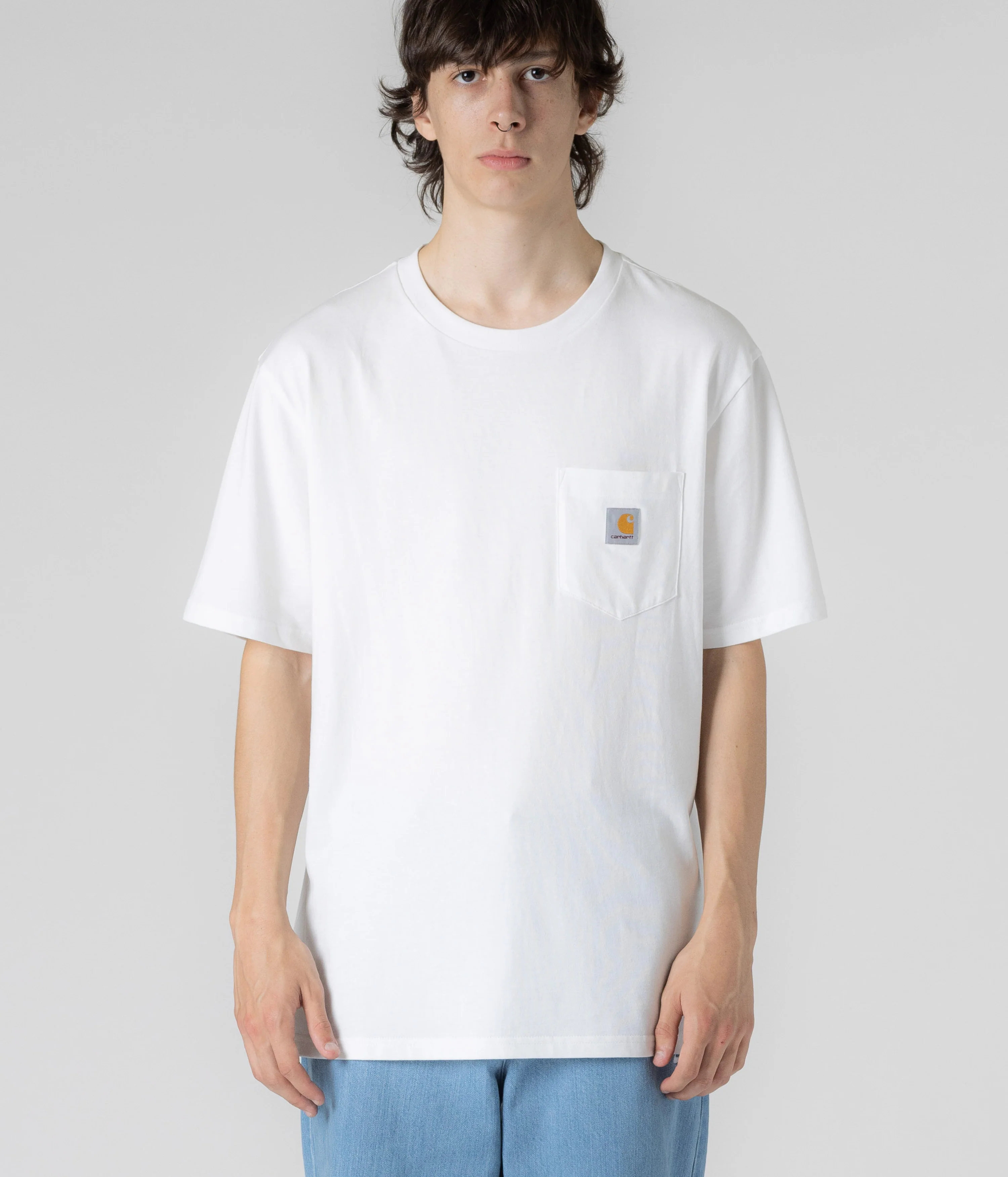 Carhartt Pocket T-Shirt - White - Image 4