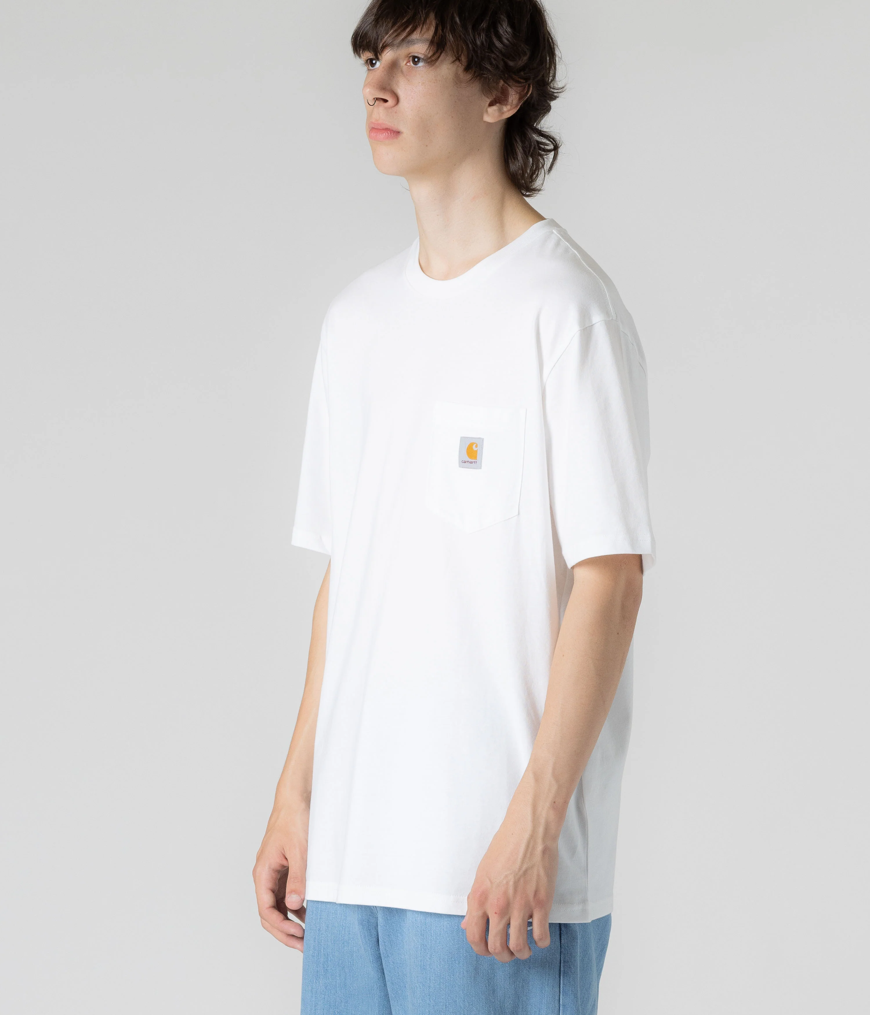 Carhartt Pocket T-Shirt - White - Image 5