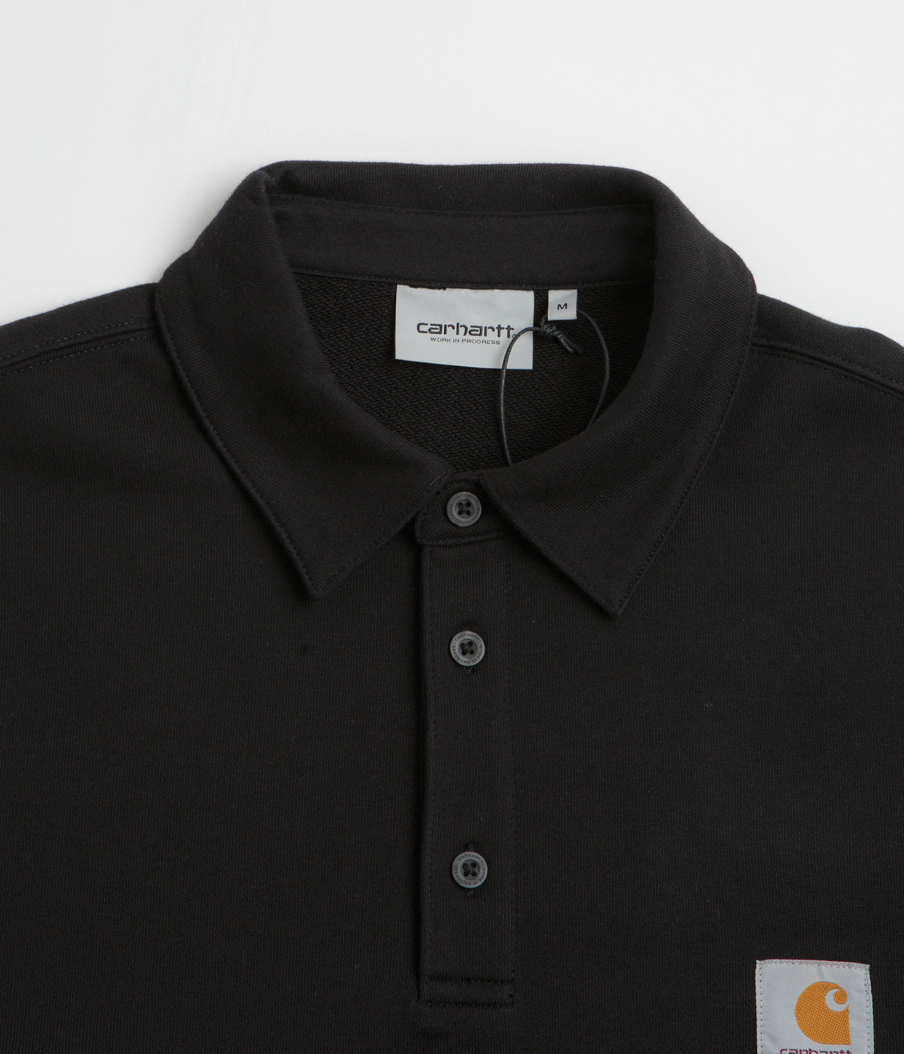 Carhartt Polo Sweatshirt - Black - Image 2