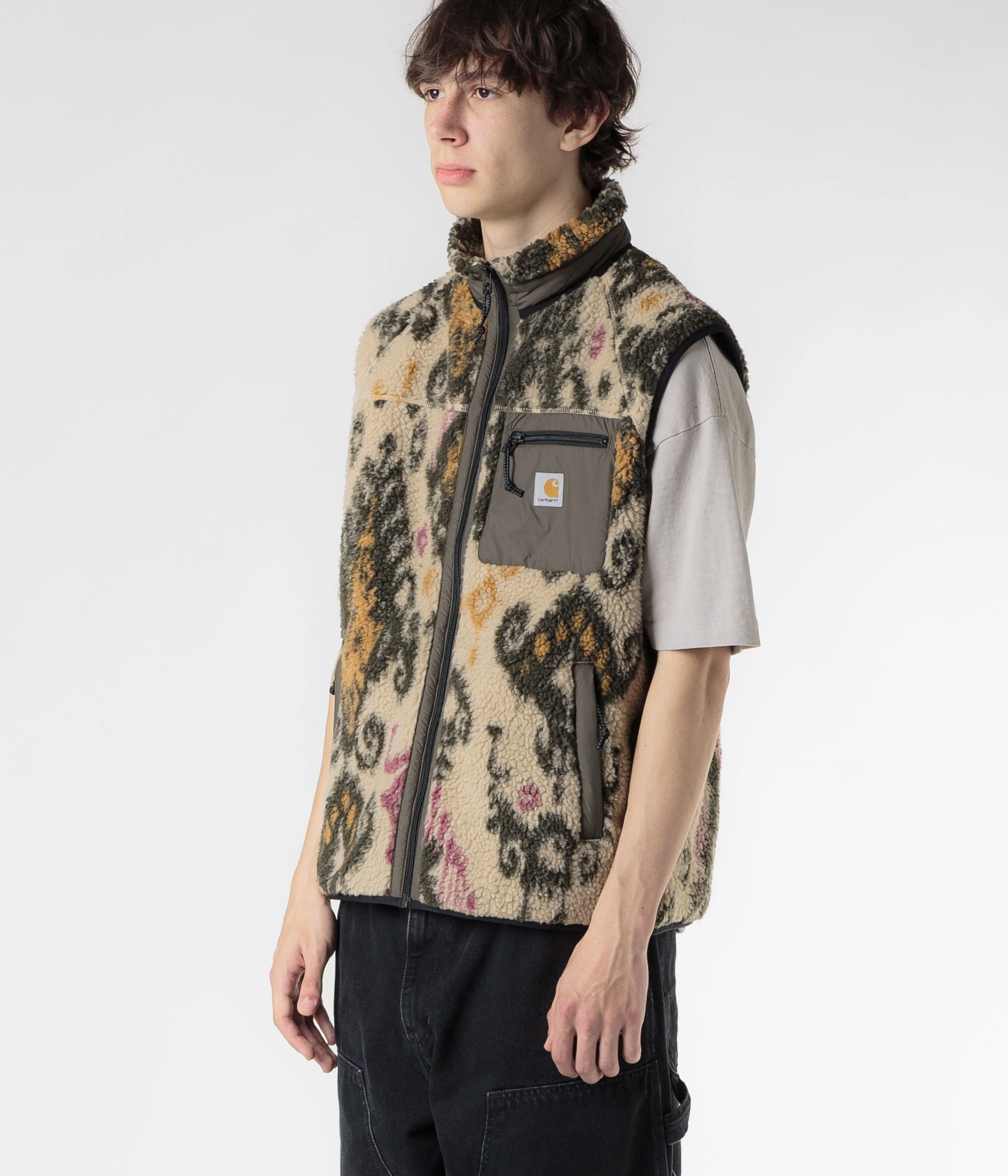 Carhartt Prentis Liner Vest - Baru Jacquard / Wall / Cypress - Image 6