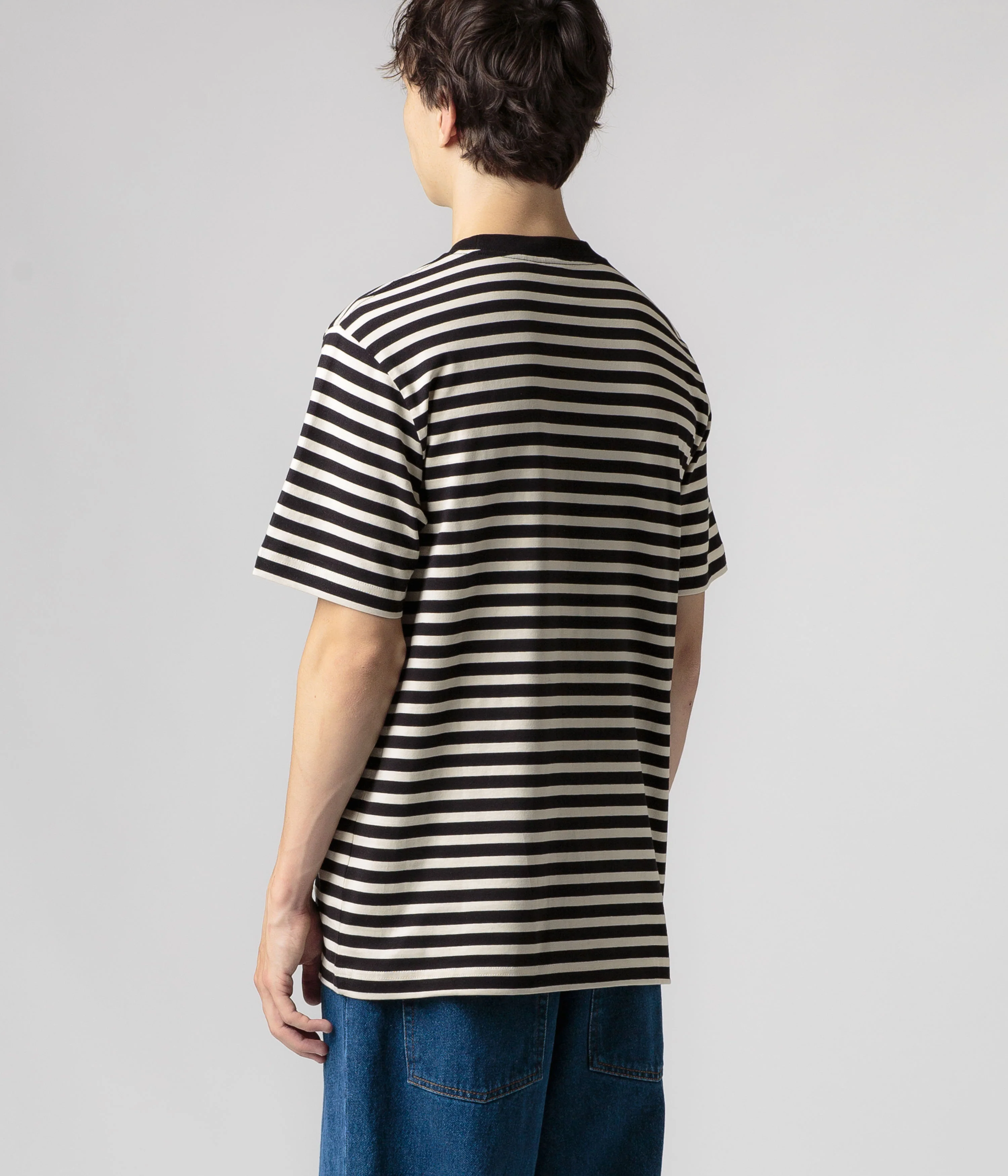 Carhartt Seidler Pocket T-Shirt - Seidler Stripe / Salt / Black - Image 6