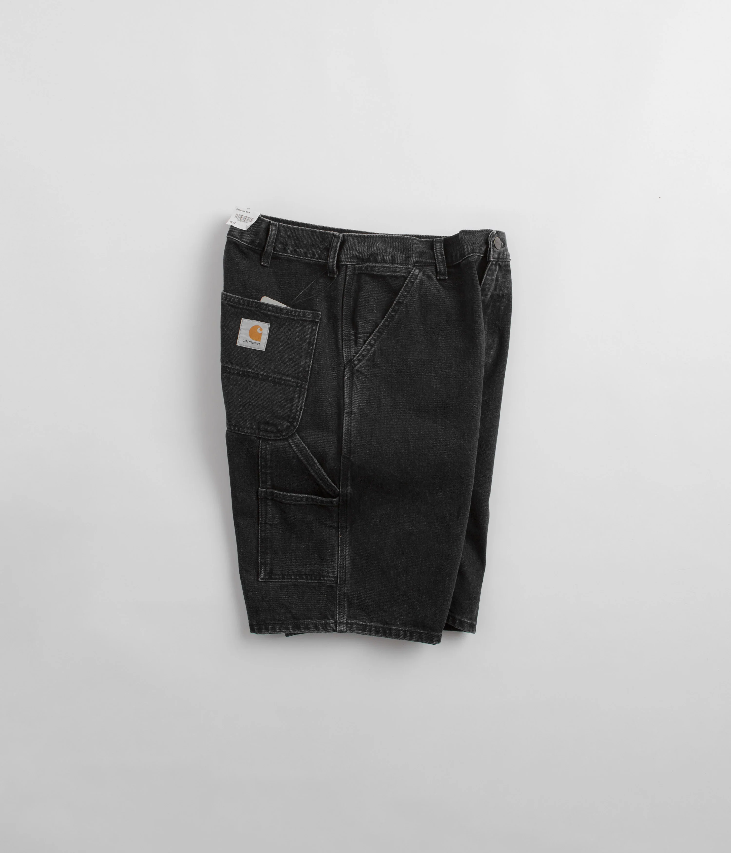 Carhartt Single Knee Shorts - Black Stone Washed - Image 2