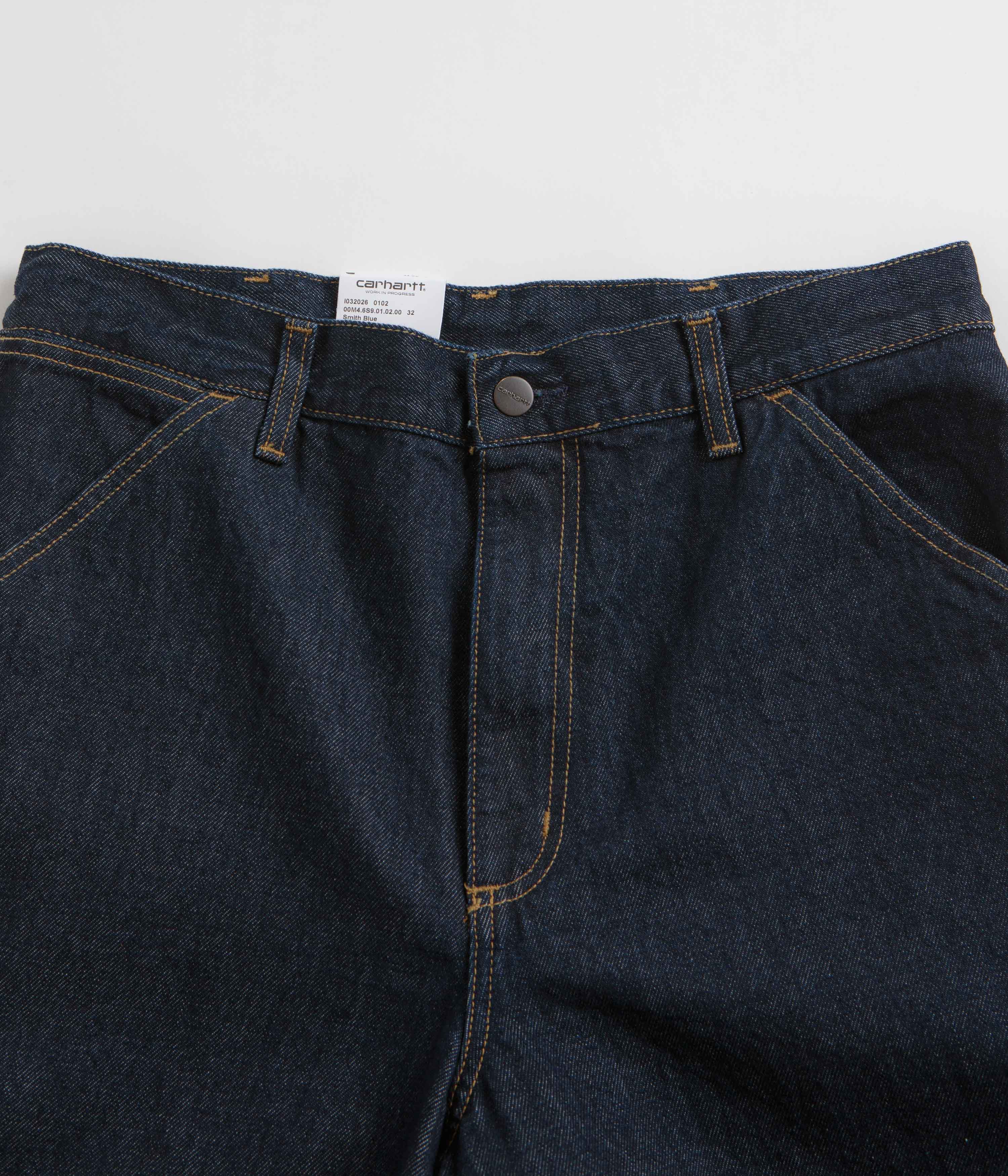 Carhartt Single Knee Shorts - Rinsed Blue - Image 4