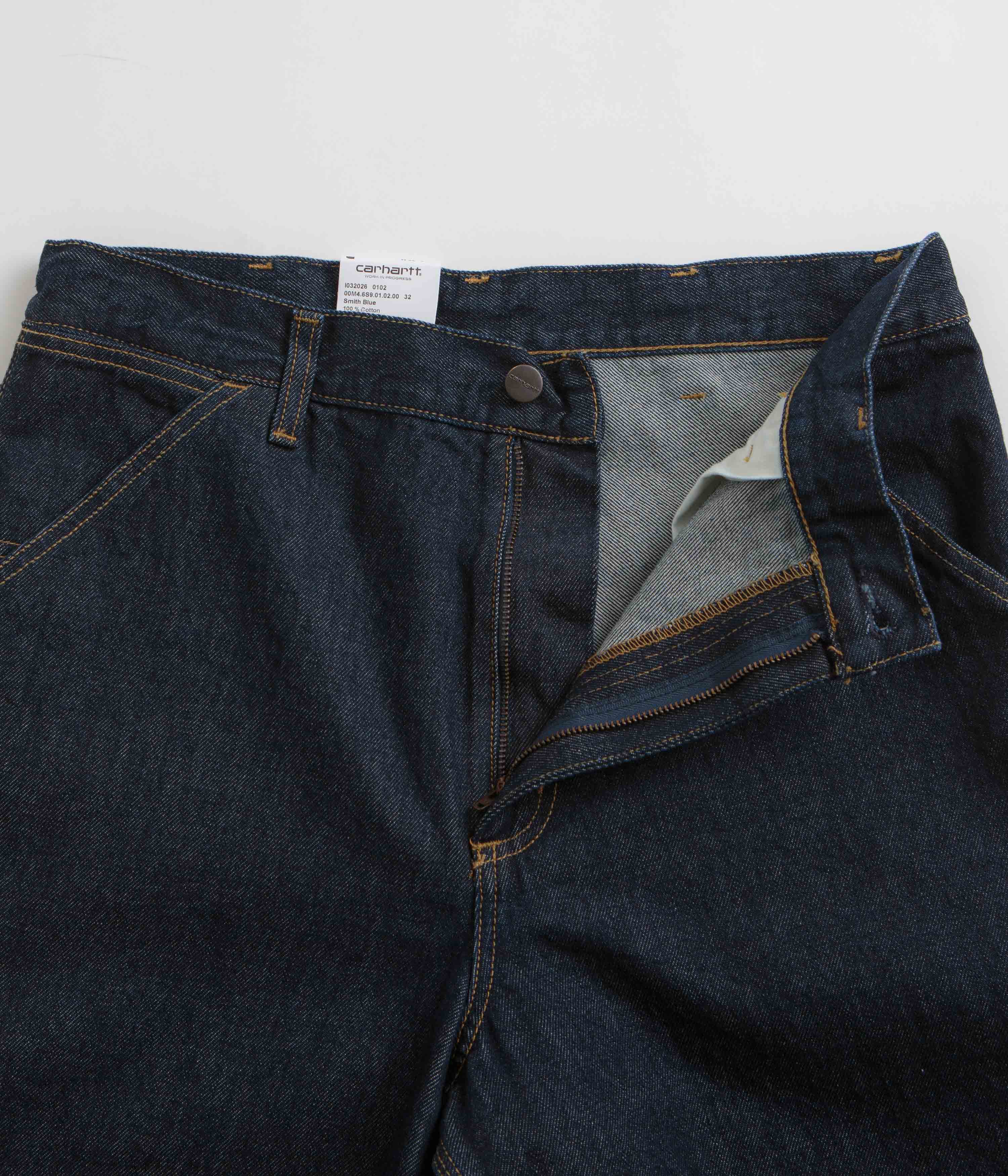 Carhartt Single Knee Shorts - Rinsed Blue - Image 6