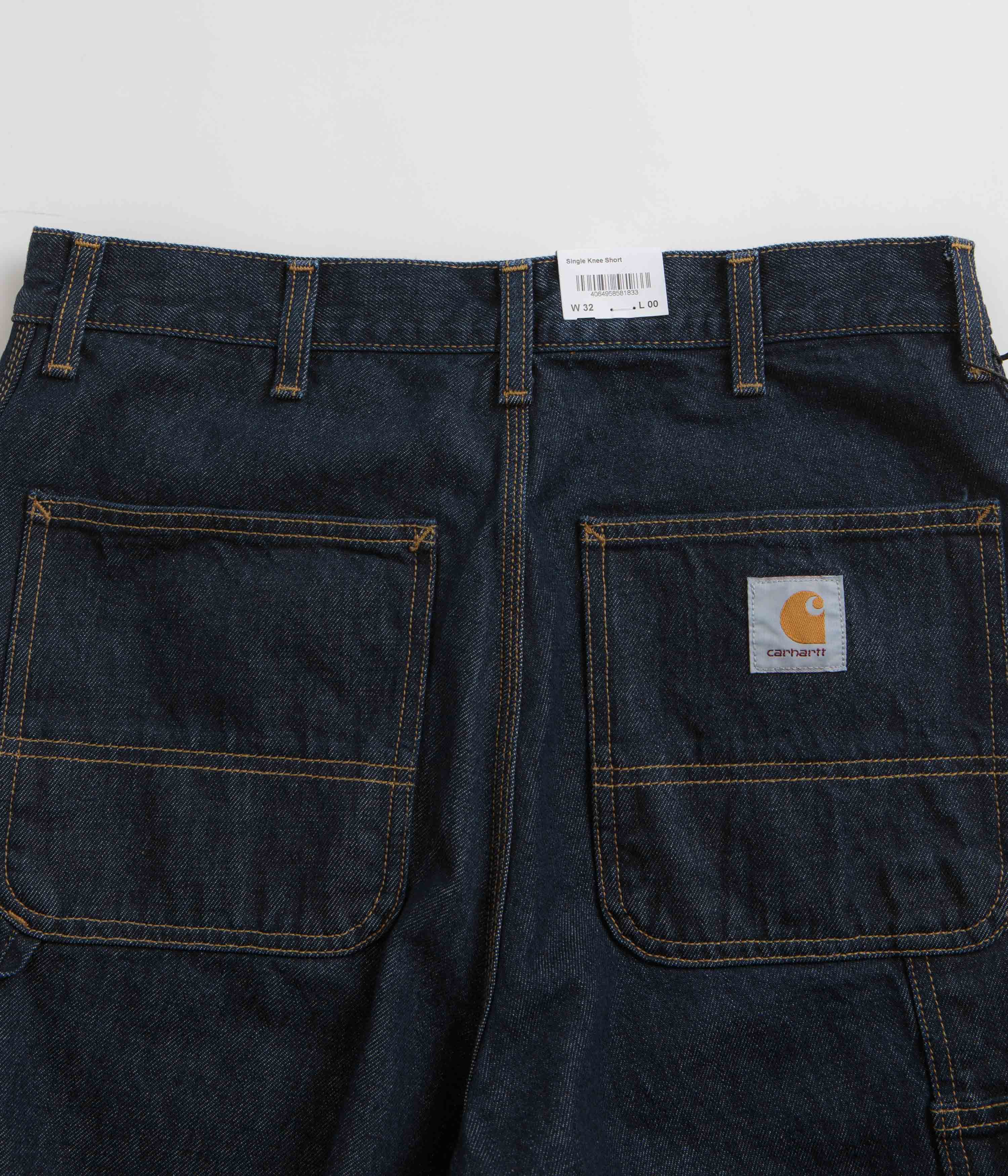 Carhartt Single Knee Shorts - Rinsed Blue - Image 8