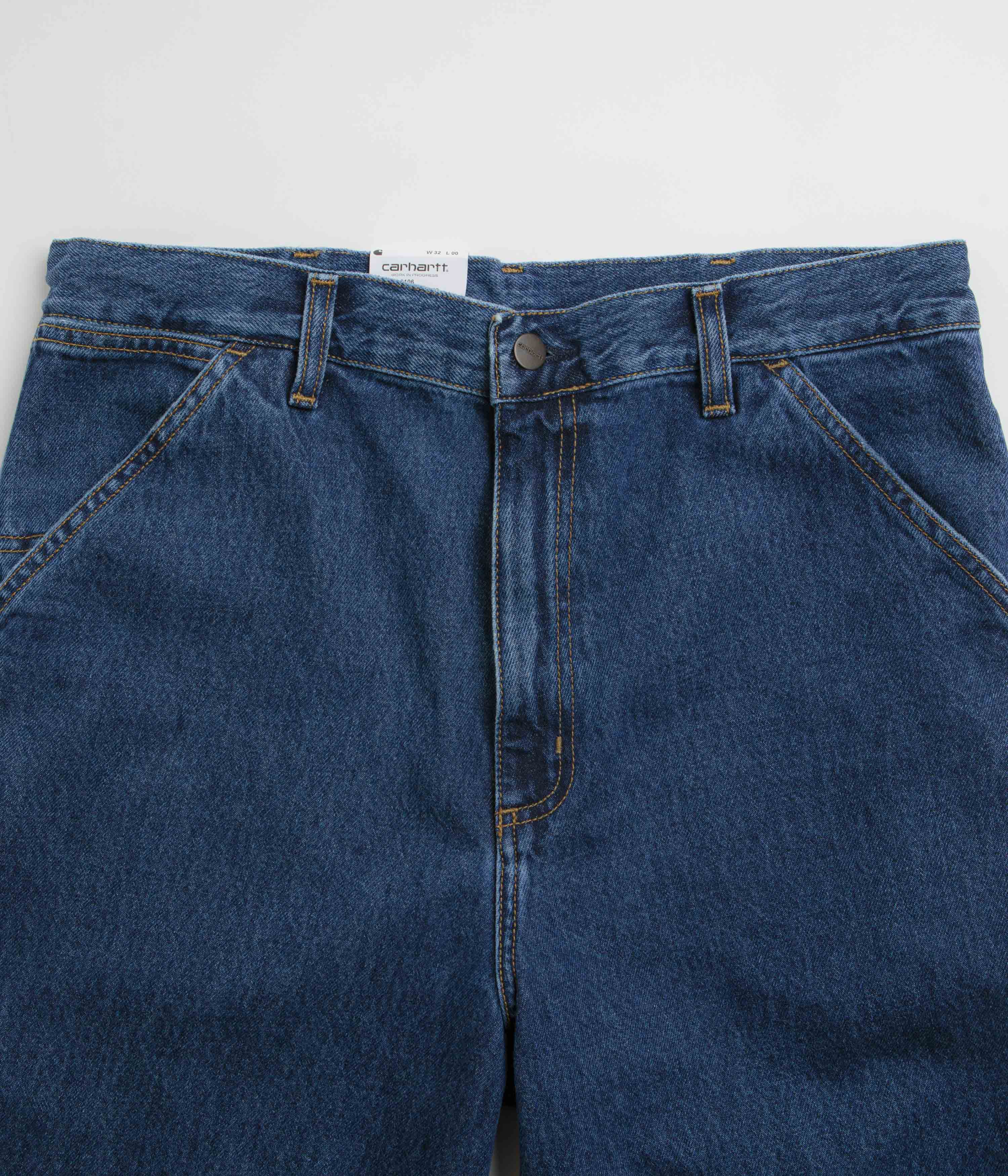 Carhartt Single Knee Shorts - Stone Washed Blue - Image 4