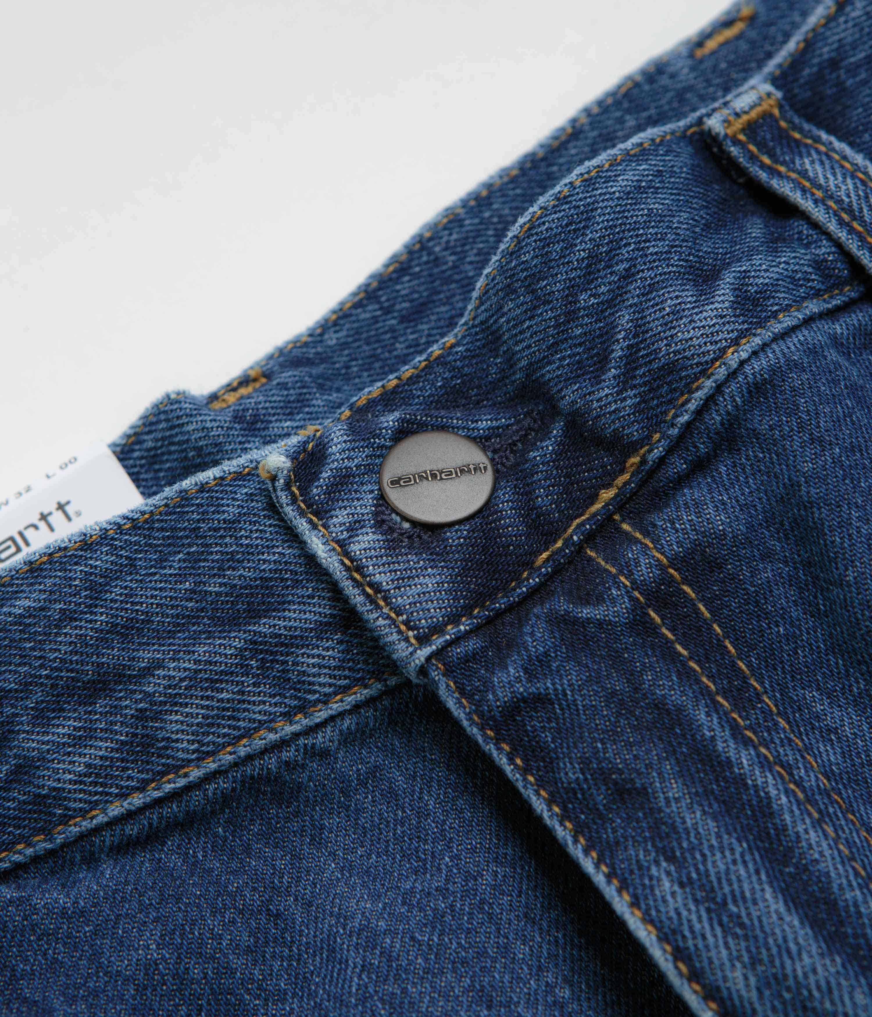 Carhartt Single Knee Shorts - Stone Washed Blue - Image 7