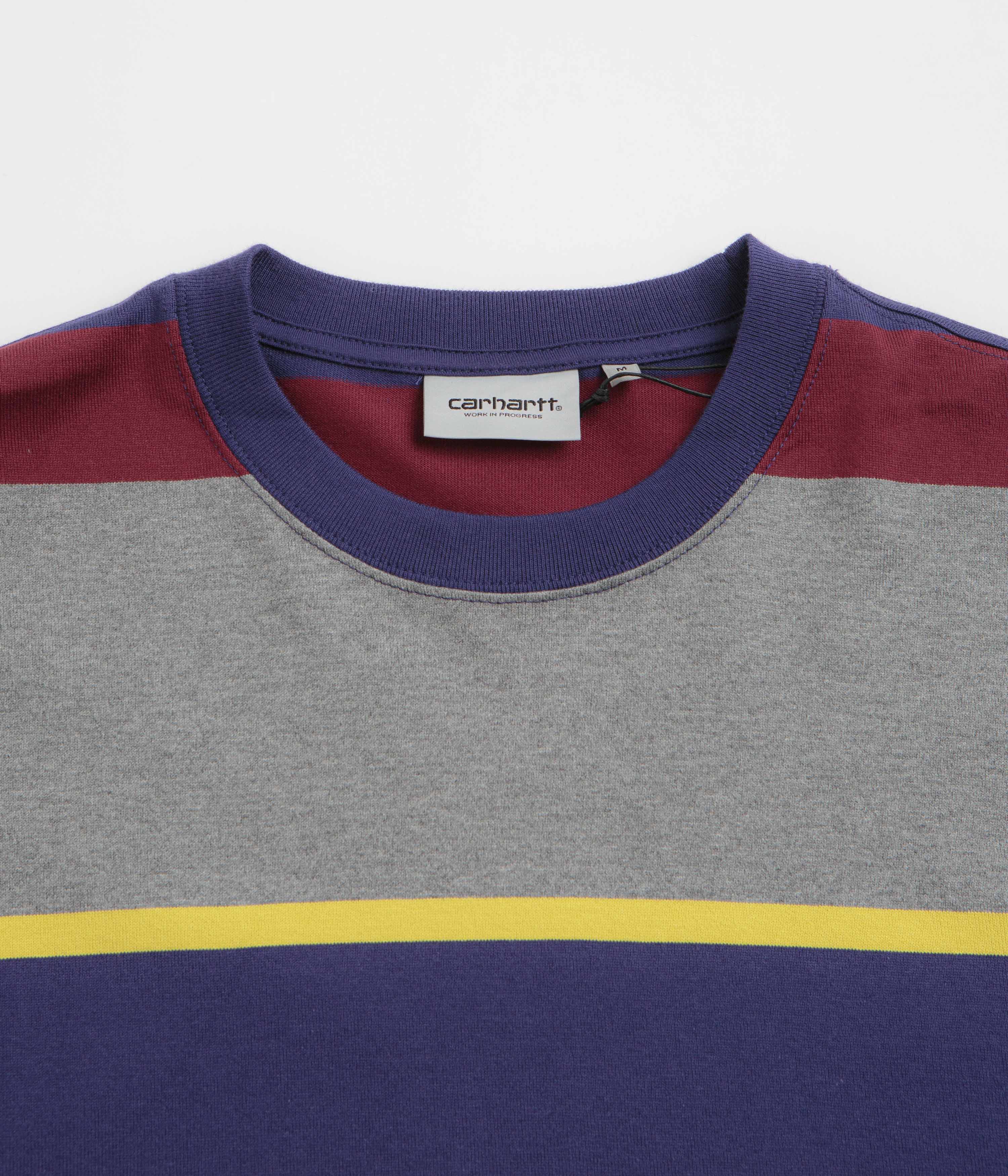 Carhartt Sundling Long Sleeve T-Shirt - Sundling Stripe / Aura - Image 2