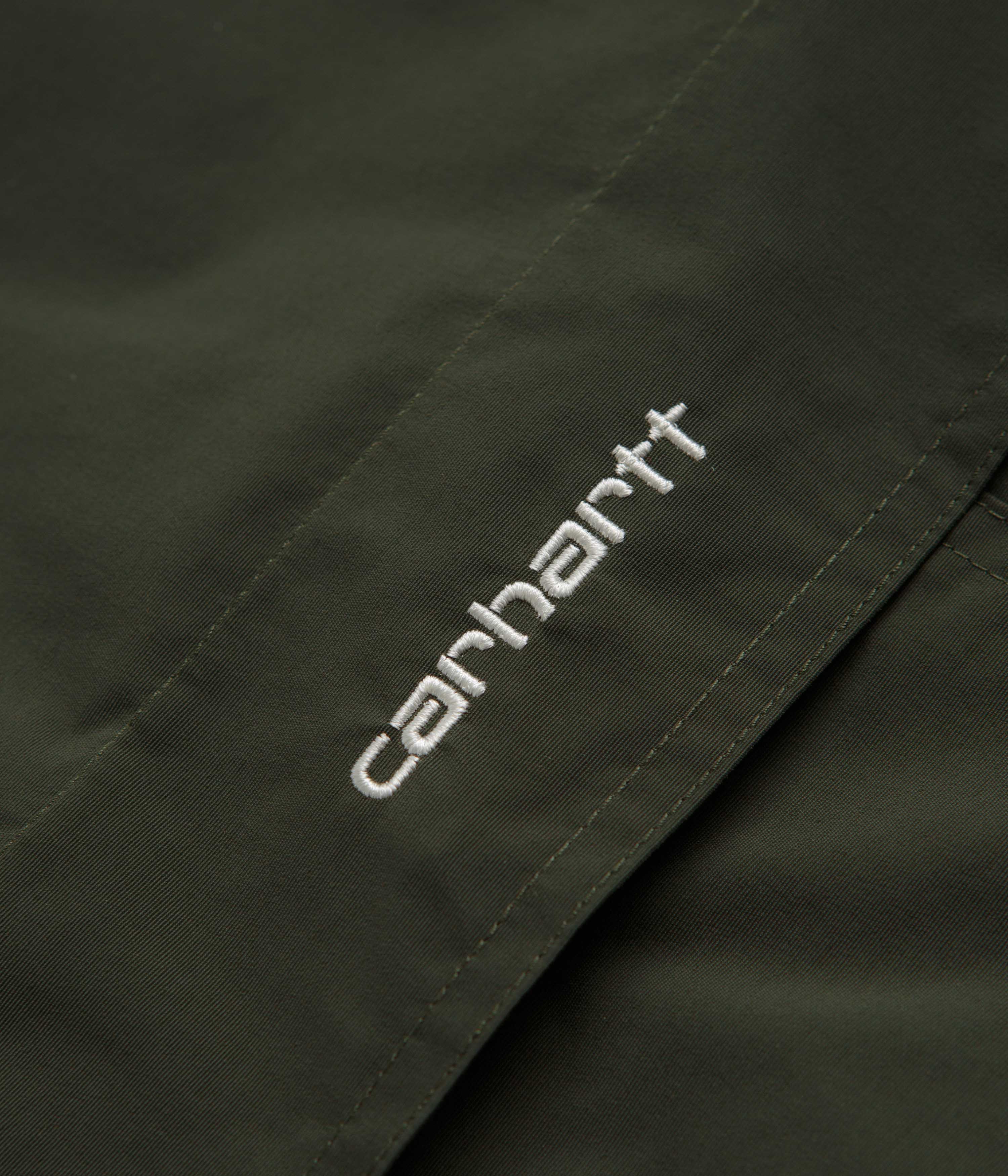 Carhartt Windbreaker Pullover Jacket - Office Green / White - Image 3