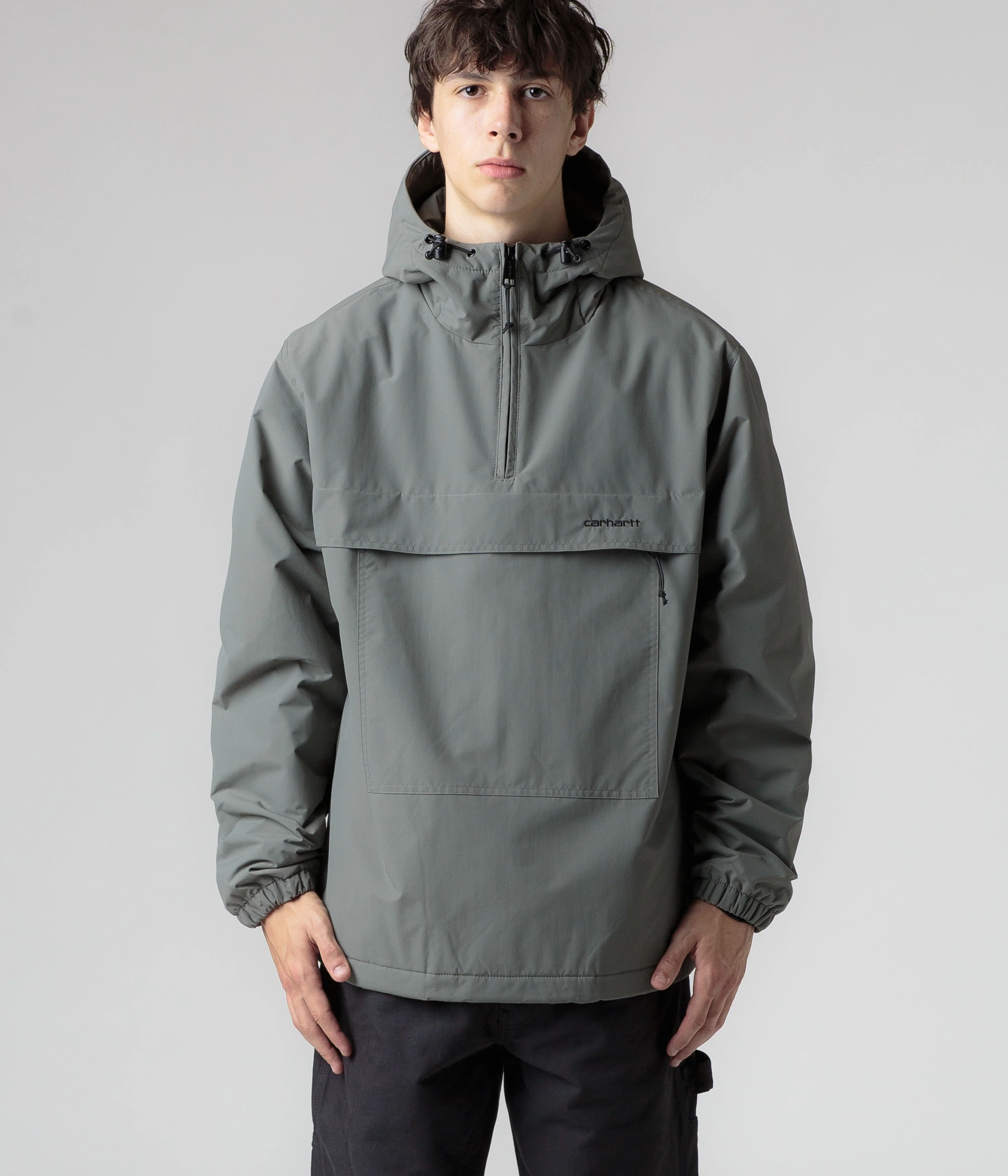 Carhartt Windbreaker Pullover Jacket - Smoke Green / Black - Image 6