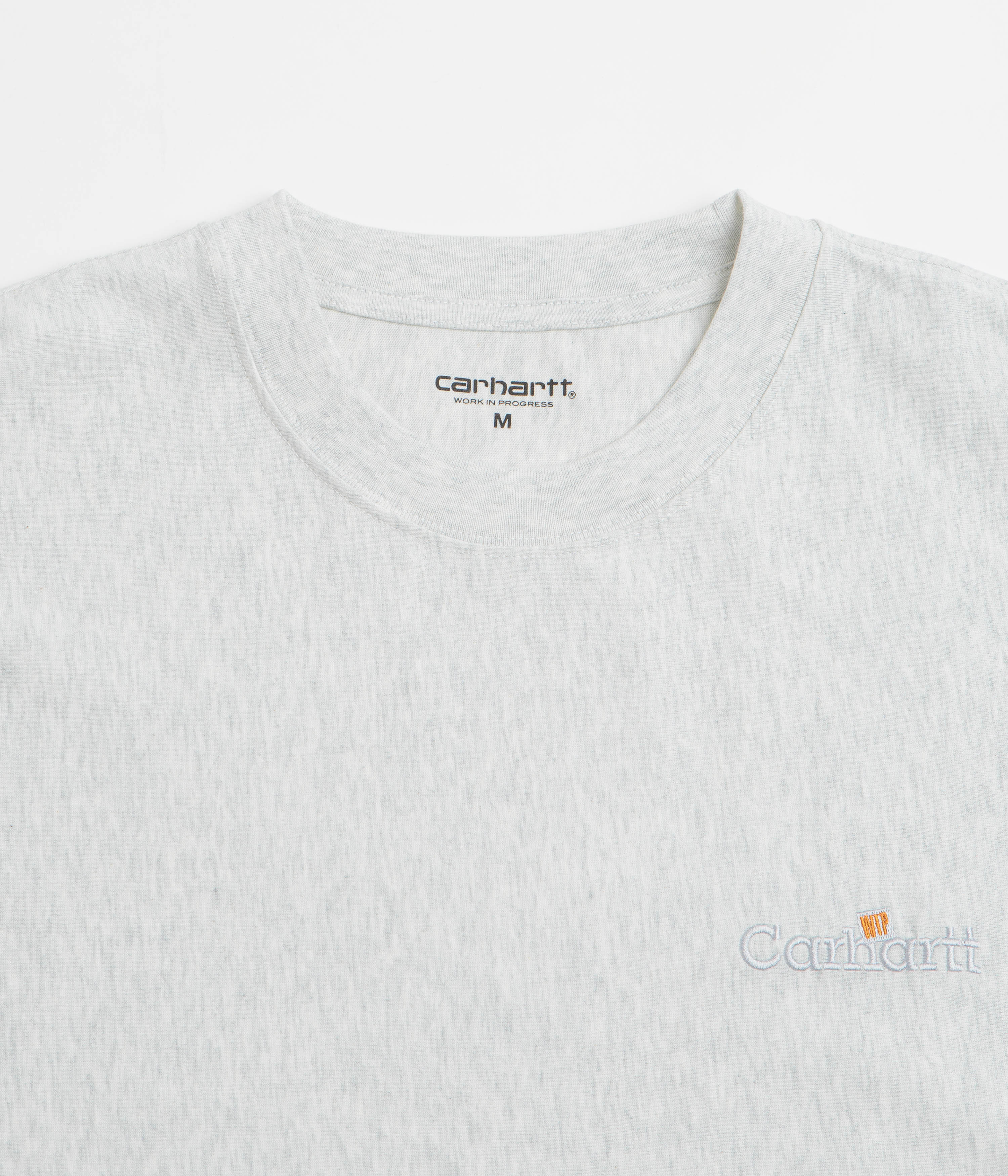 Carhartt WIP Label T-Shirt - Ash Heather - Image 2