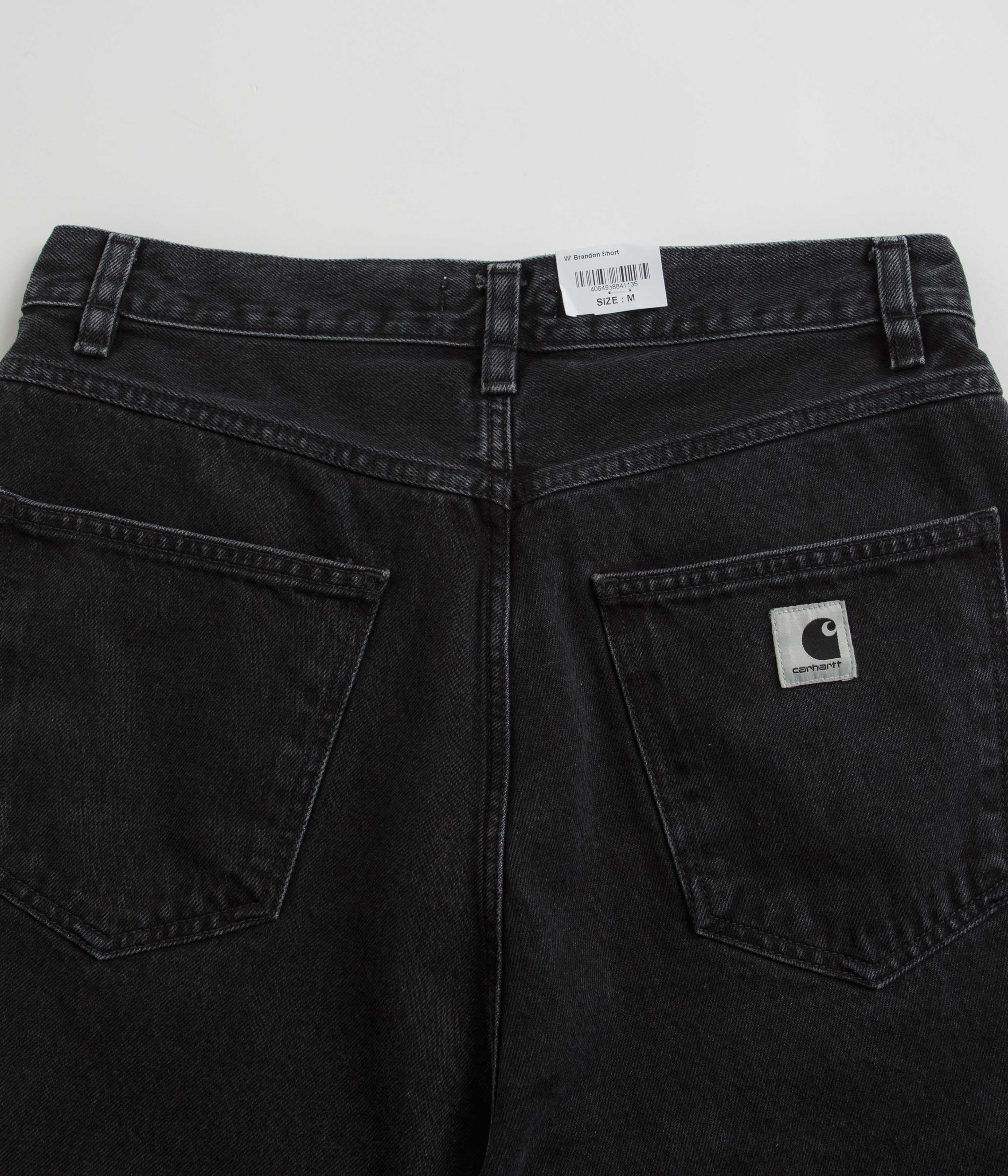 Carhartt Womens Brandon Shorts - Black Stone Washed - Image 7