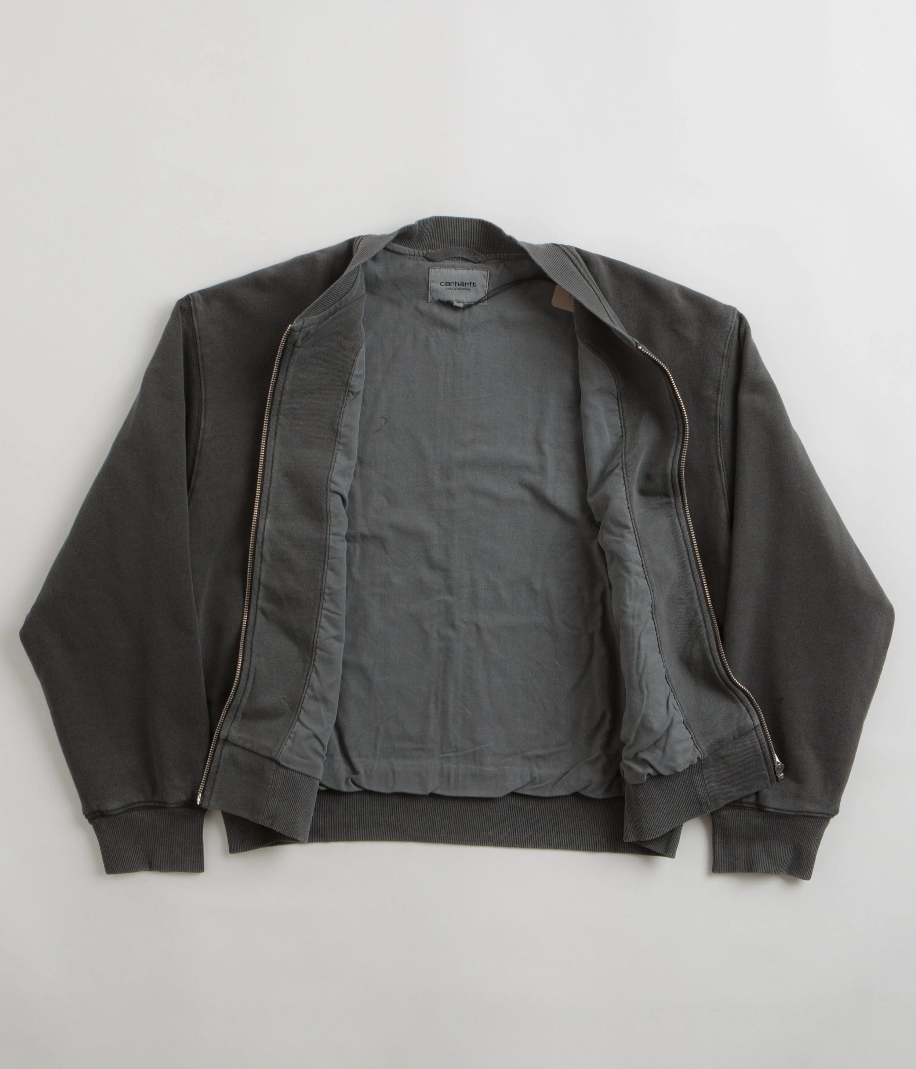 Carhartt Womens Nelson Sweat Bomber Jacket - Charcoal - Image 2