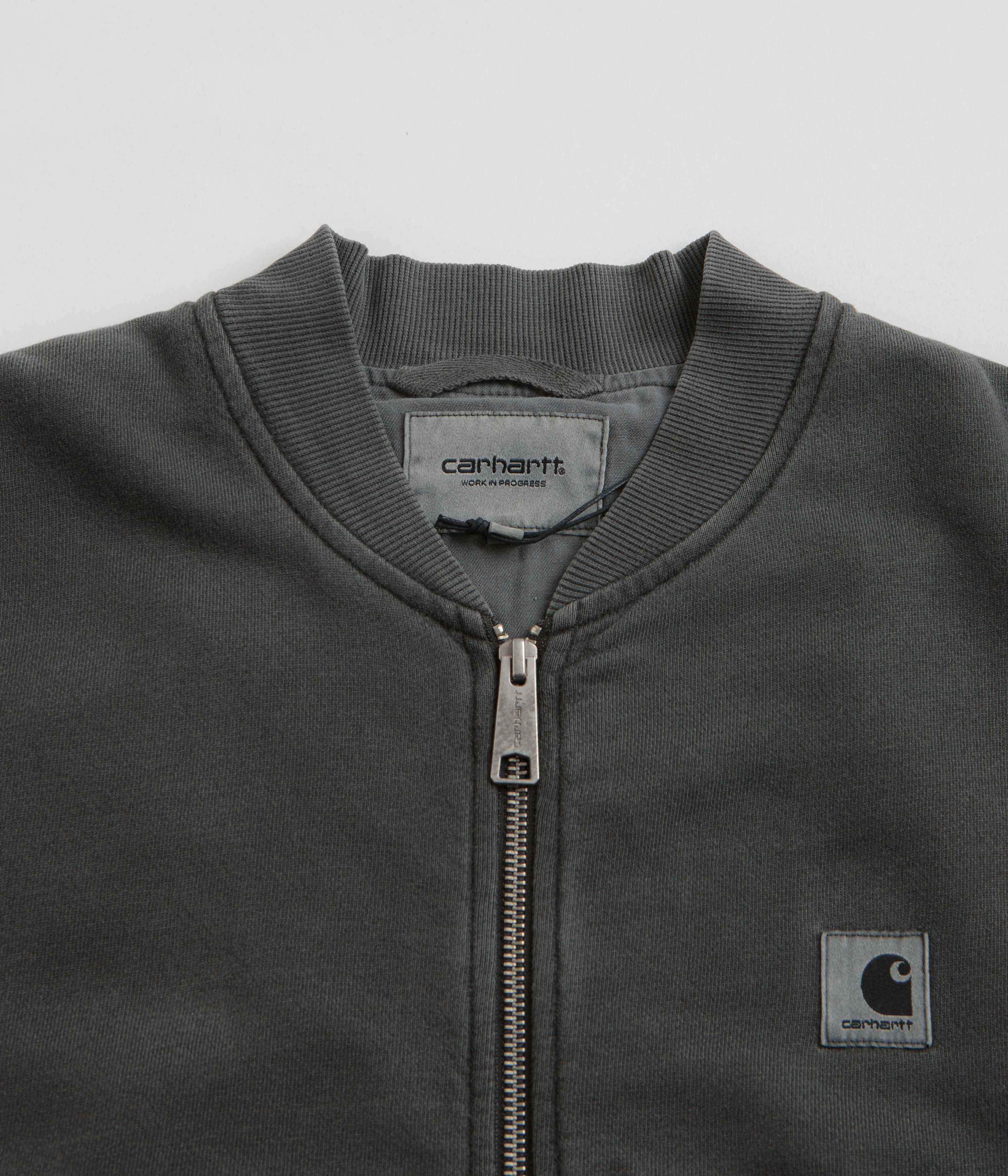 Carhartt Womens Nelson Sweat Bomber Jacket - Charcoal - Image 3