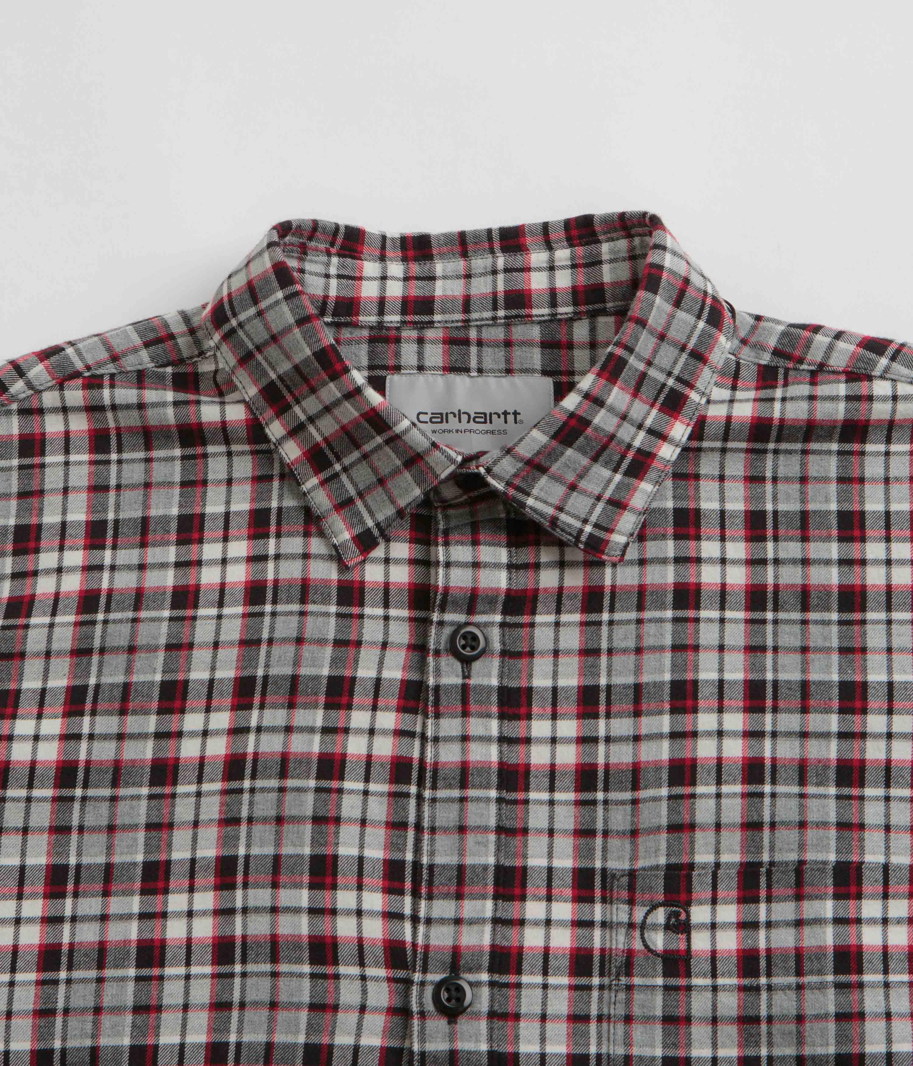 Carhartt Yuma Shirt Twill Flannel Shirt - Grey Heather - Image 2