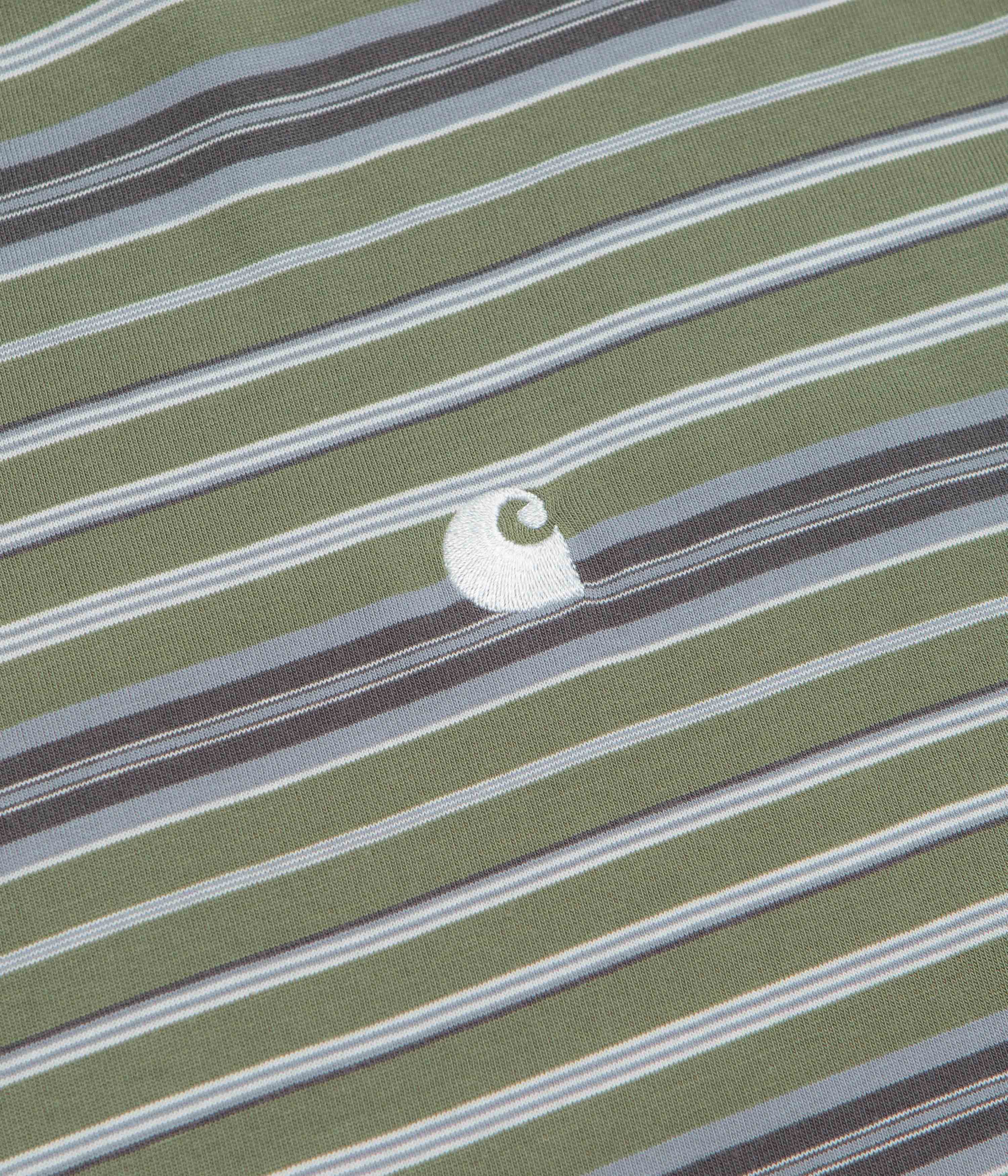 Carhartt Zane T-Shirt - Zane Stripe / Dollar Green - Image 3