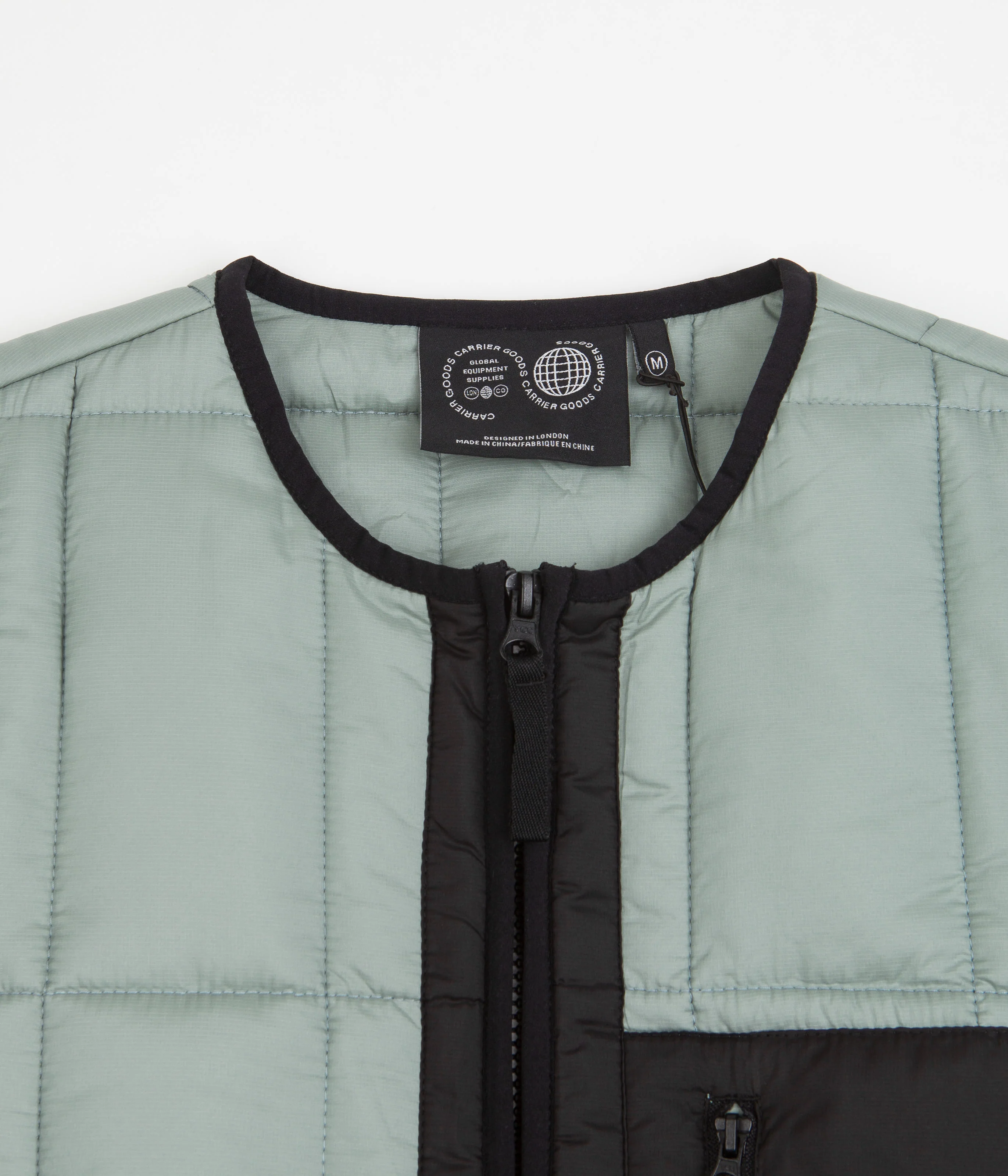 Carrier Goods Quilted Zip Through Jacket - Sage - Image 5