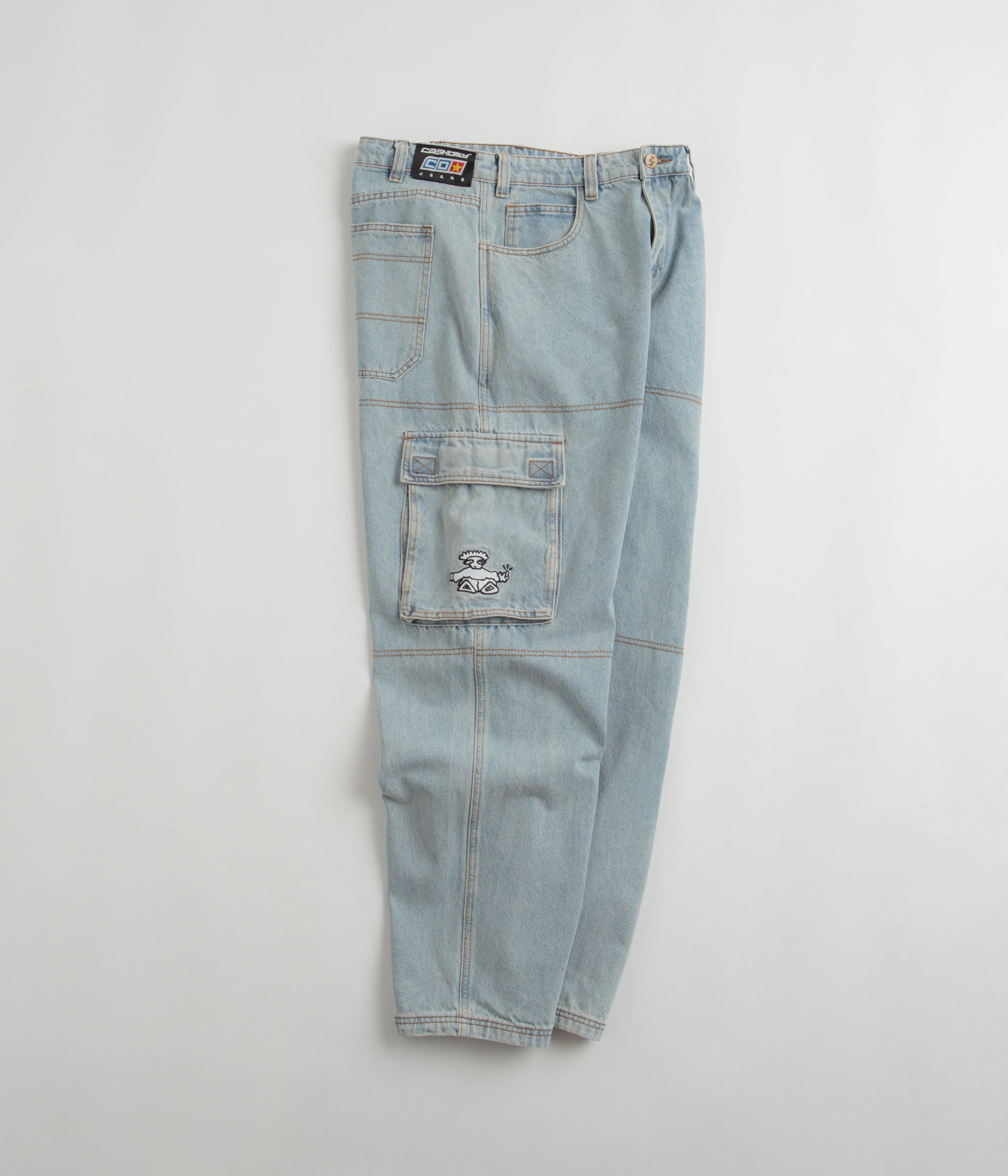 Cash Only Aleka Cargo Jeans - Light Wash - Image 2