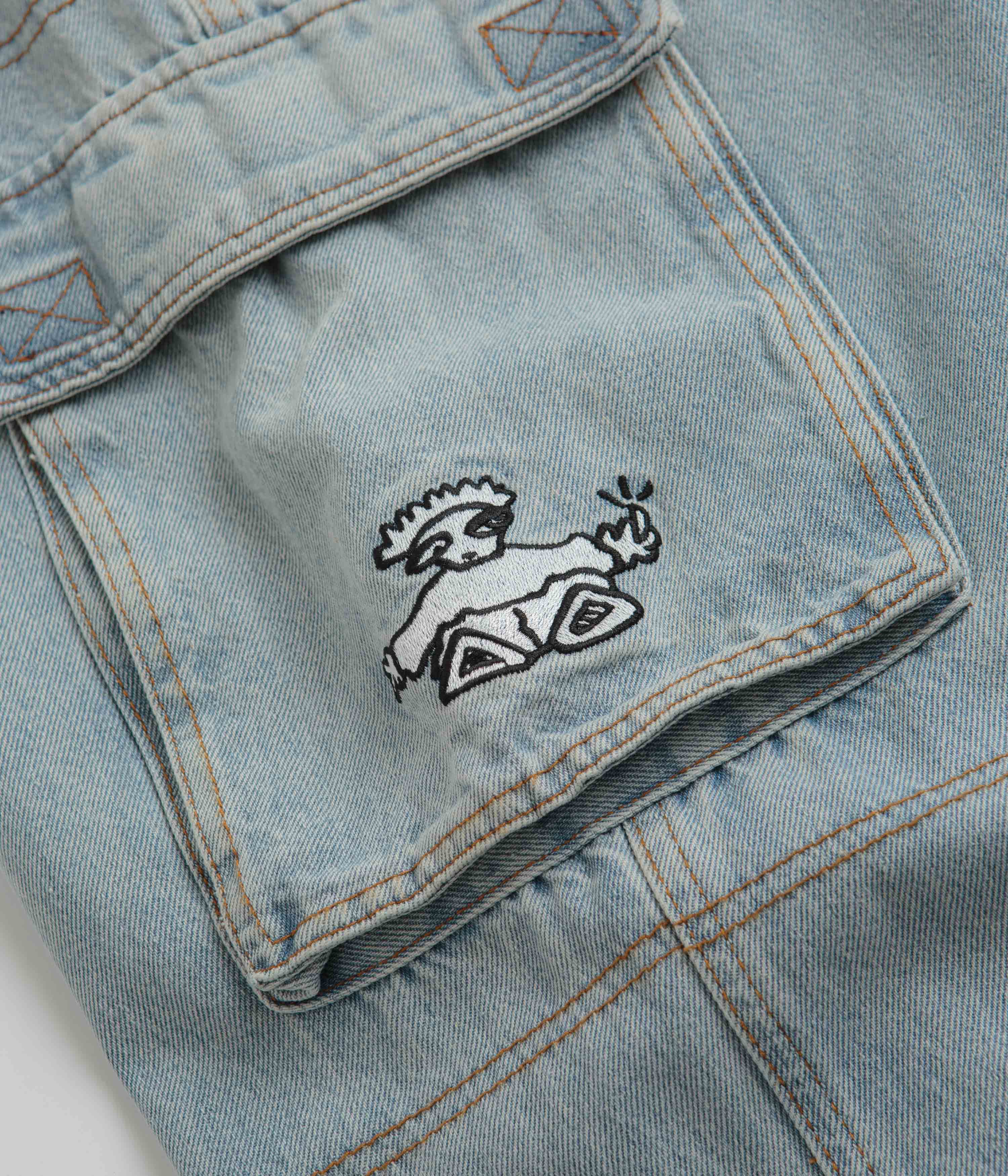 Cash Only Aleka Cargo Jeans - Light Wash - Image 9