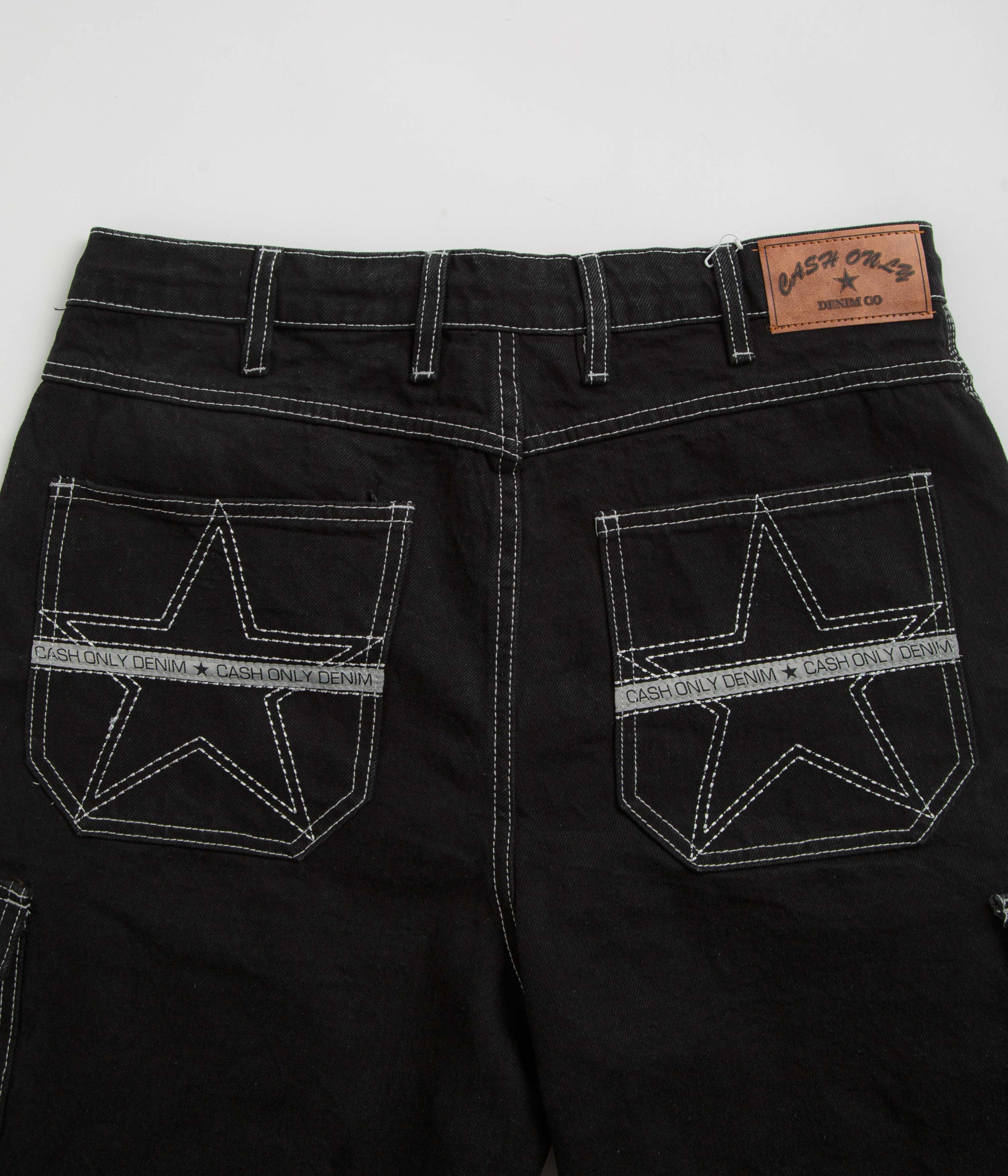 Cash Only Athletics Denim Shorts - Washed Black - Image 6