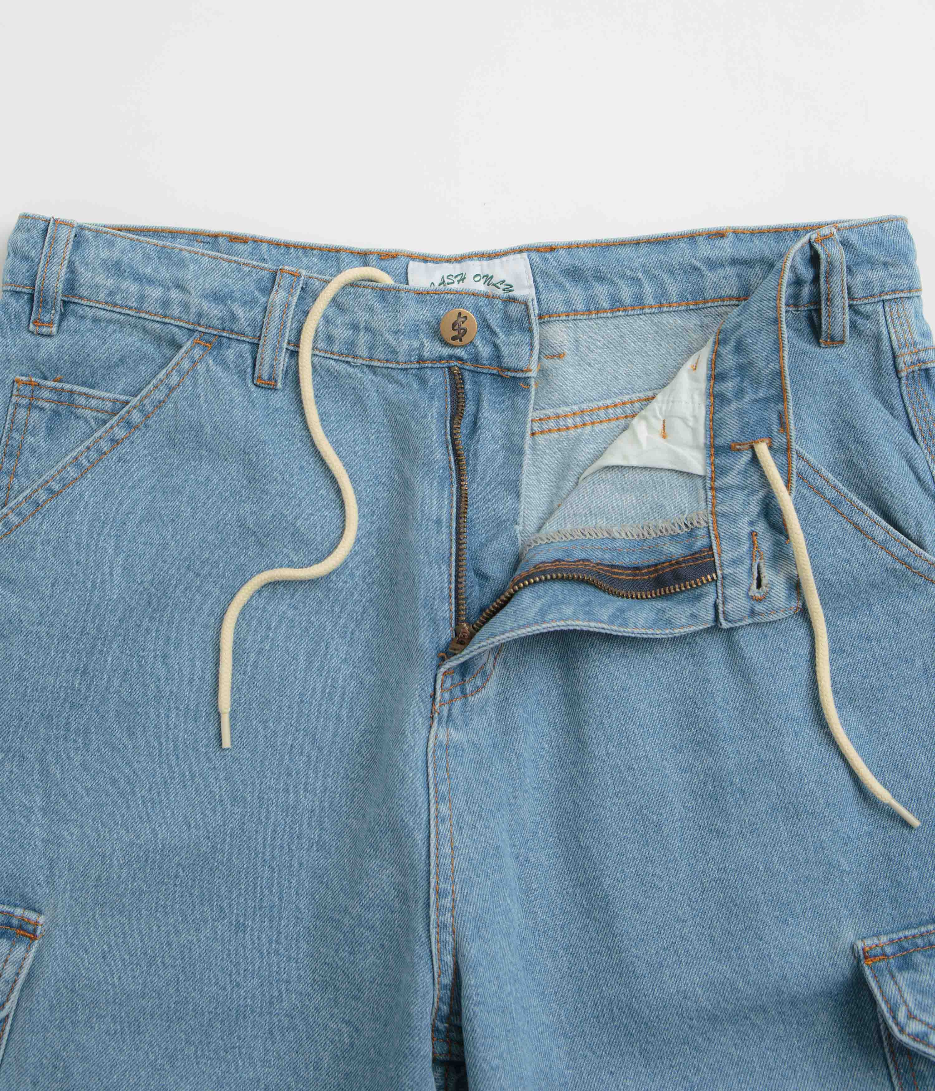 Cash Only Athletics Denim Shorts - Washed Indigo - Image 6